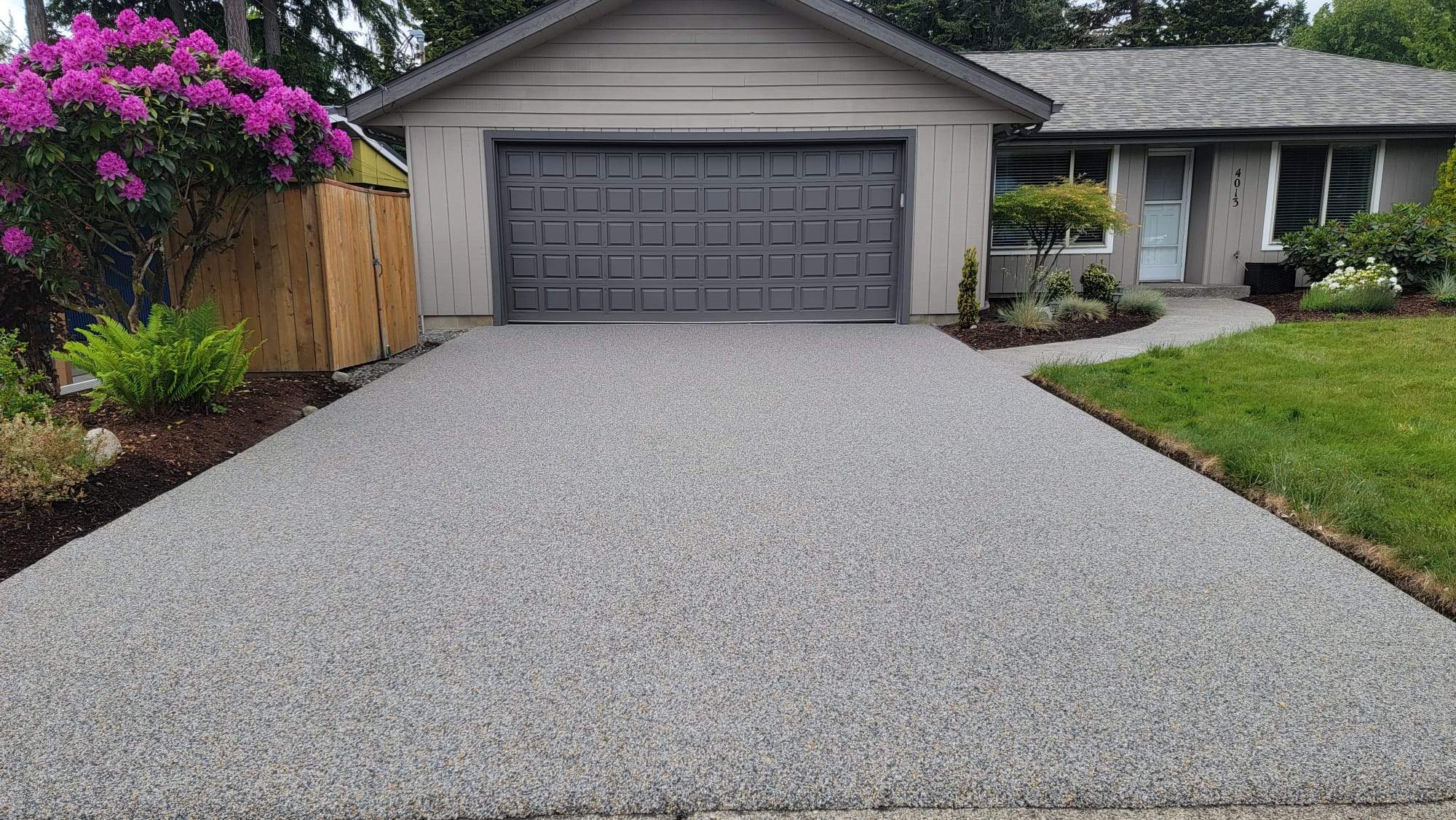 Classic Simplicity Driveway in Monticello Vuba Stone by Concrete Coating Experts Inc.