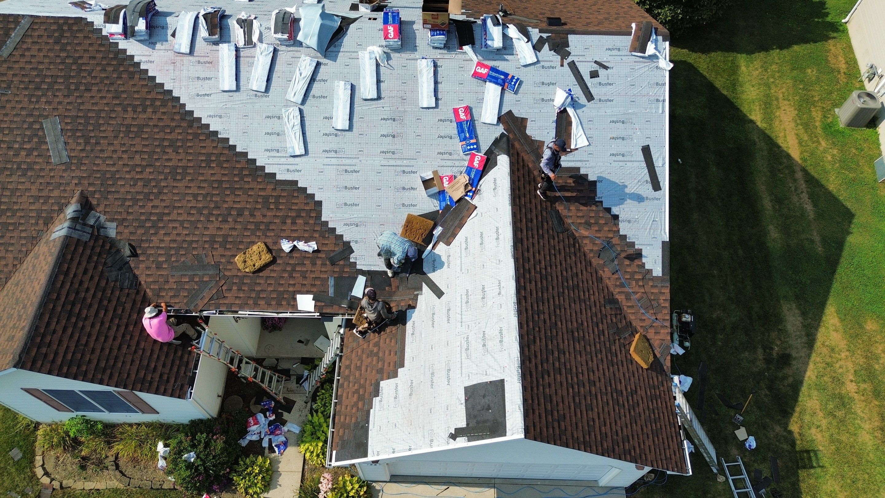 Residential Roofing Installation using Timberline HDZ Shingles - Hickory by RoofX 
