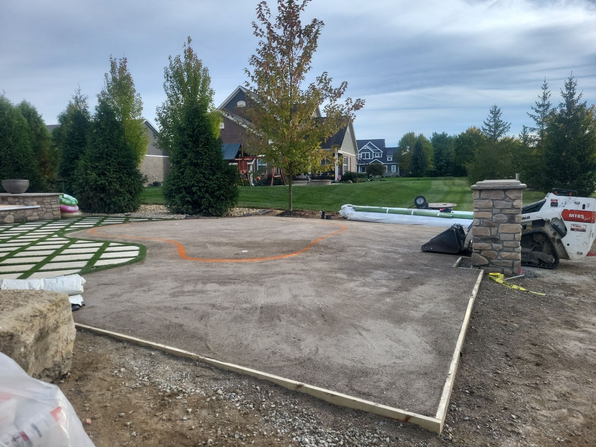 Residential Golf Green and Modern Paver Patio Installation in Centerville by Southwest Greens Midwest