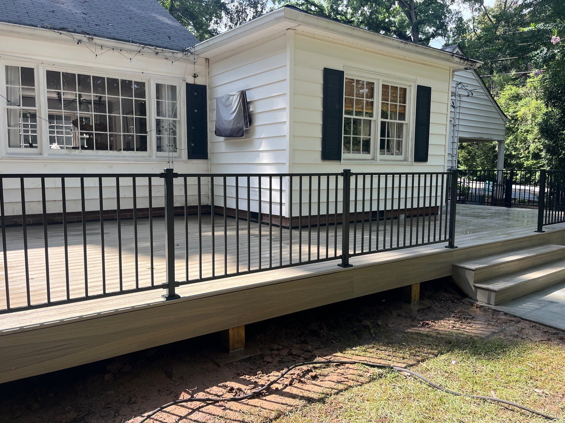 Atlanta, GA Deck Rebuild using Trex Enhance Natural Series and Steel Railing by Nelson Exteriors