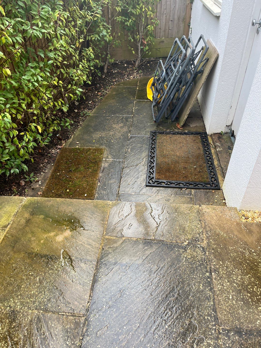 Patio Area Spring Clean using Mosmatic Flat Surface Cleaner by Ges Exterior Cleaning ltd