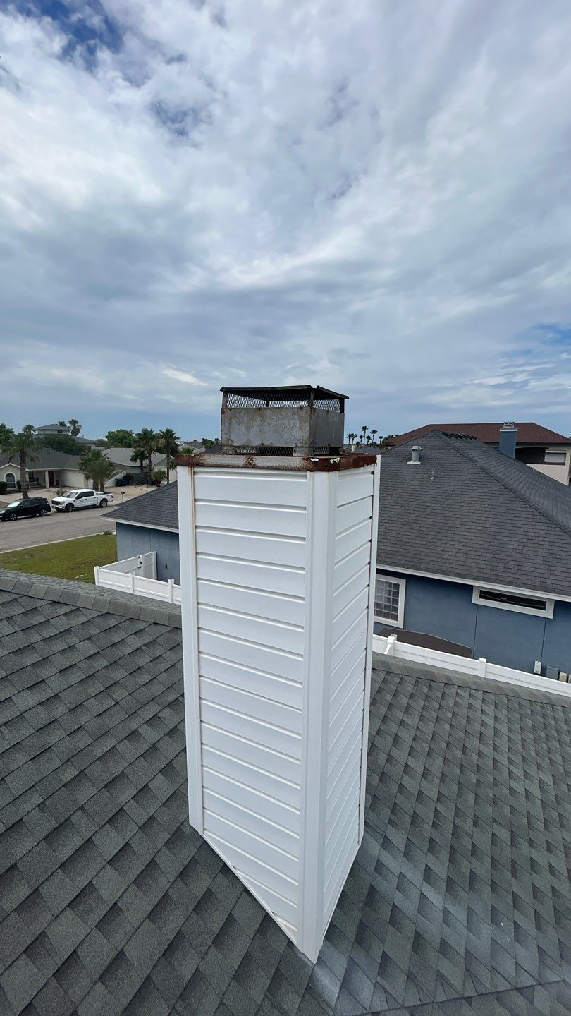 Chimney Cap & Chase Replacement using Galvanized Chimney Cap & Chase by Lighthouse Roofing