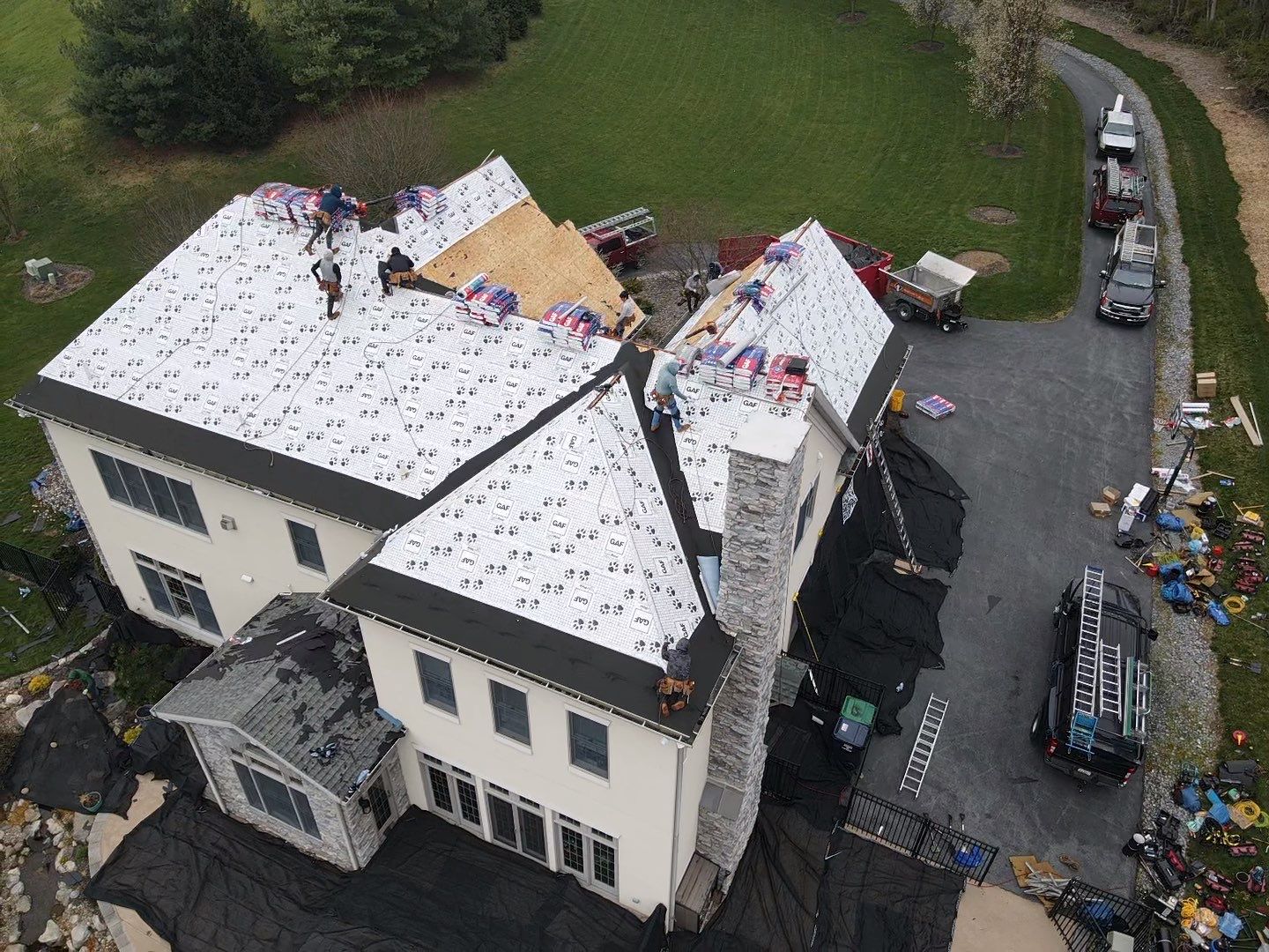 Residential Roofing Installation using Gaf Hdz Architectural Shingle by Teflon Roofing