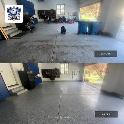 Residential Garage Floor Pressure Washing