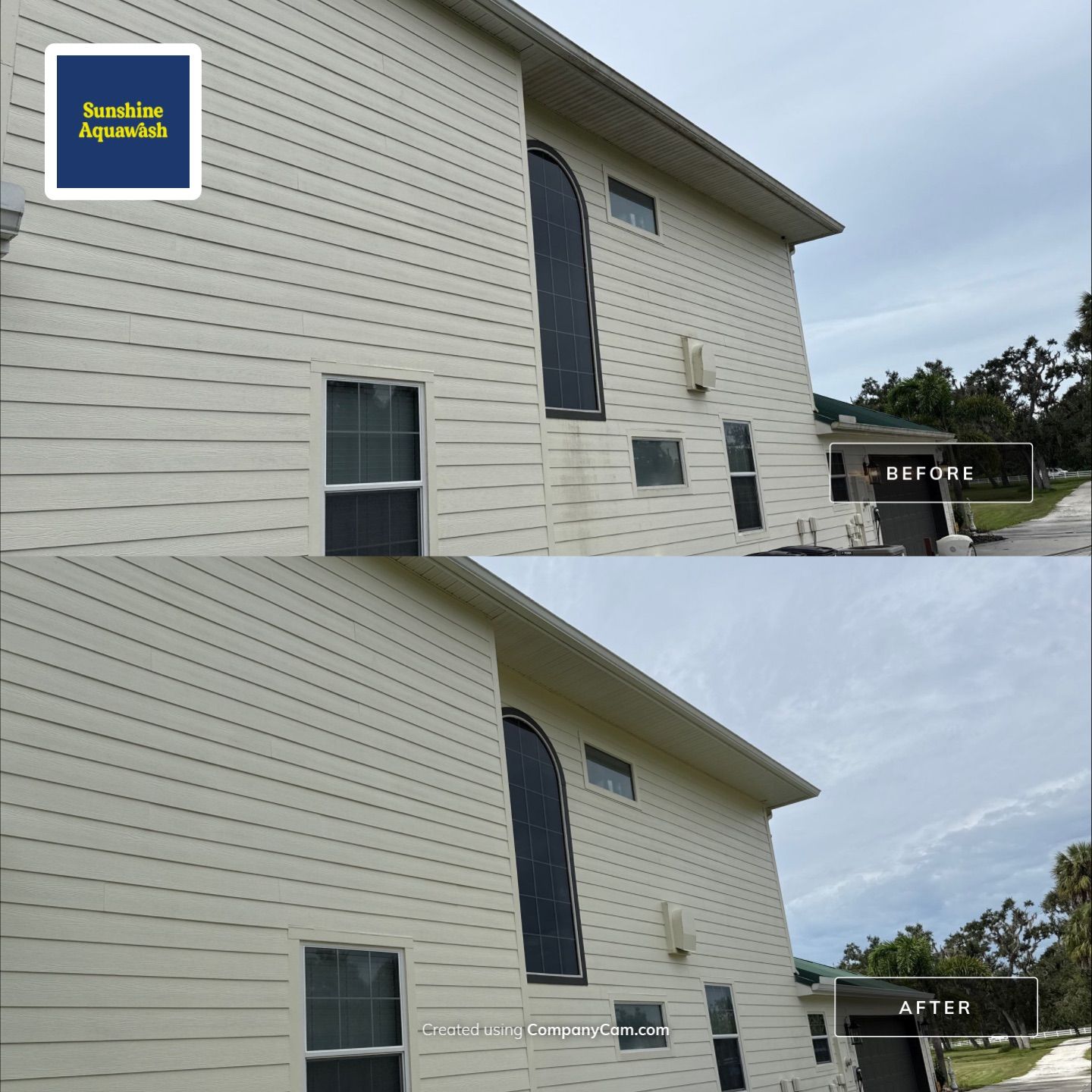 🐎 Vinyl Horse Fence, Entrance Cleaning + House Wash – Parrish, FL by Sunshine AquaWash