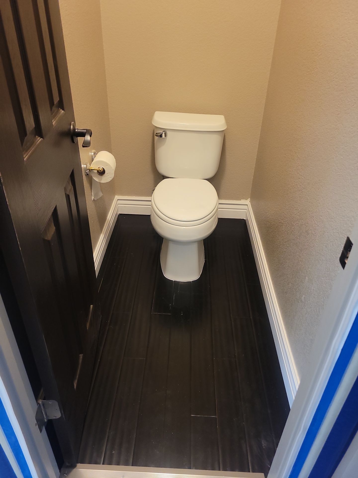 Repair Subfloor, Install Flooring, Flange, Baseboard & Toilet by McCray's Handyman, Inc.