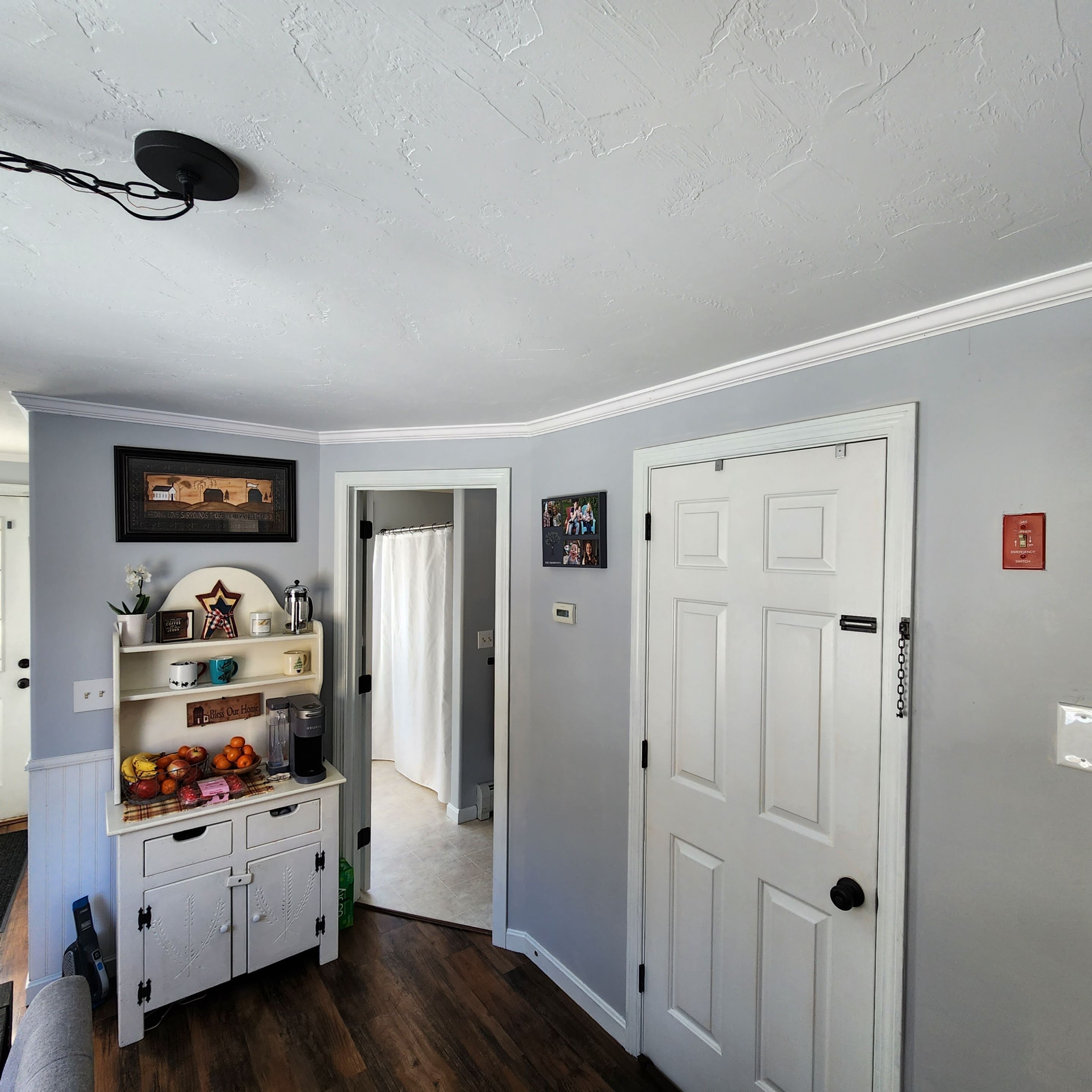 Crown molding installed throughout the first floor in this home. by Freedom Handyman Services