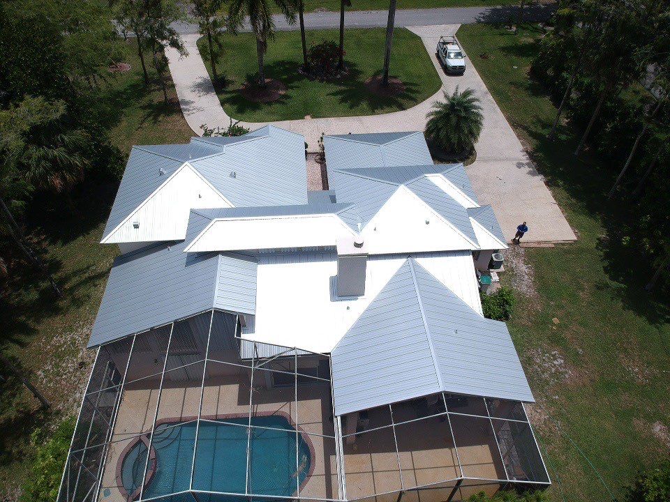 Residential Roofing Installation using 1" Nail strip metal roof by BLUES BROTHERS ROOFING
