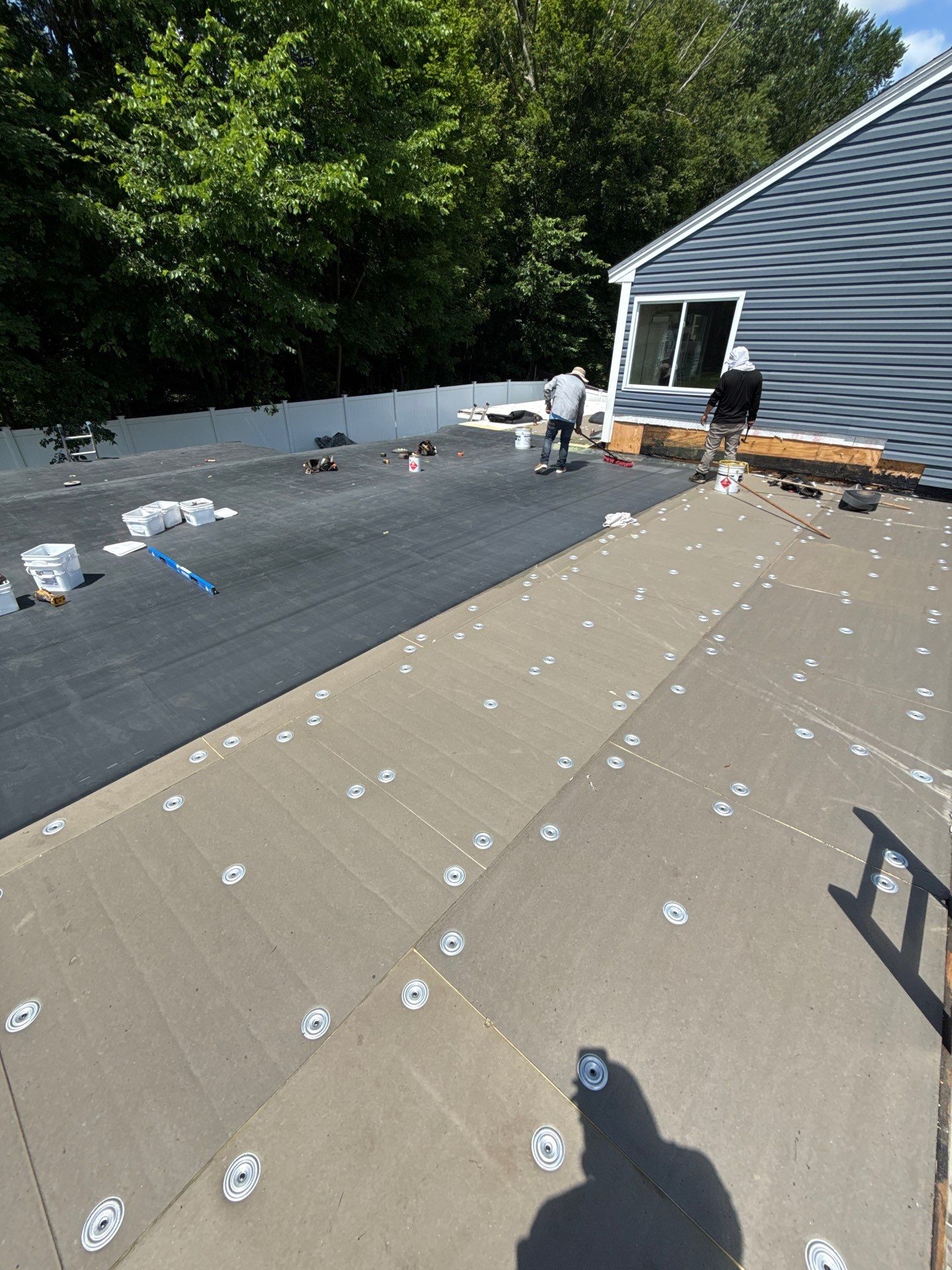 EPDM Flat Roof Installation + Seamless Gutter Upgrade by Mighty Dog Roofing of Greater Middlesex County