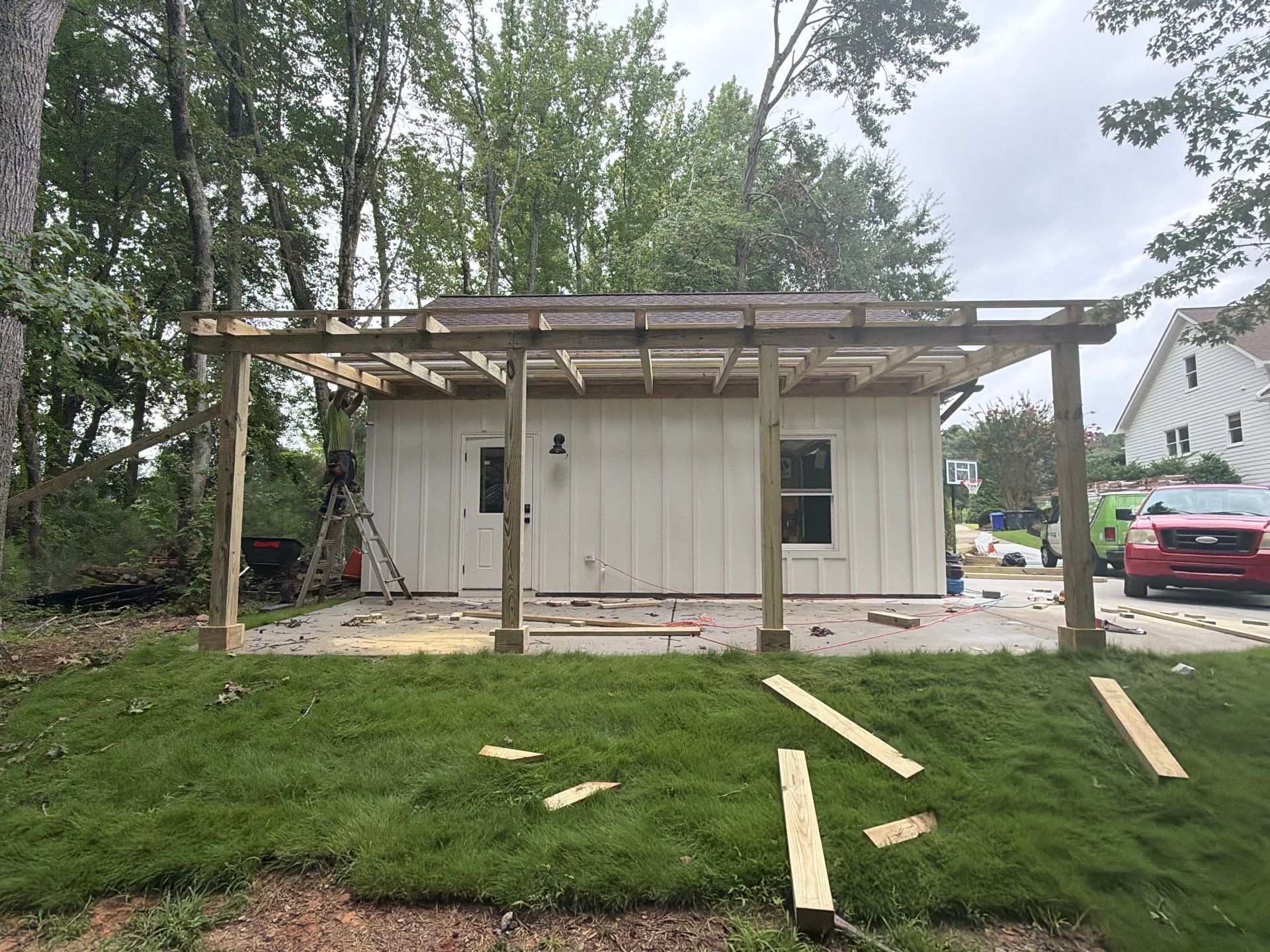 Custom Timber Carport and Pergola Addition in Powder Springs by Swift Home Renovations