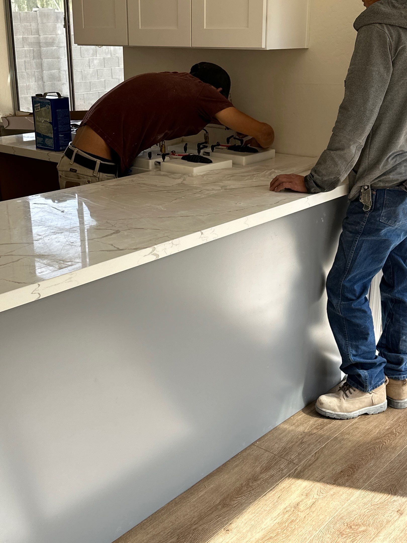 Quartz Countertop Installation by Footprints Floors of Chandler 