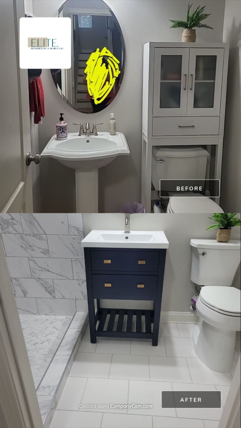 A Pathway to Possibility – Turning a Half Bath into a Full Retreat in Holly Springs by Elite Remodeling and Design LLC