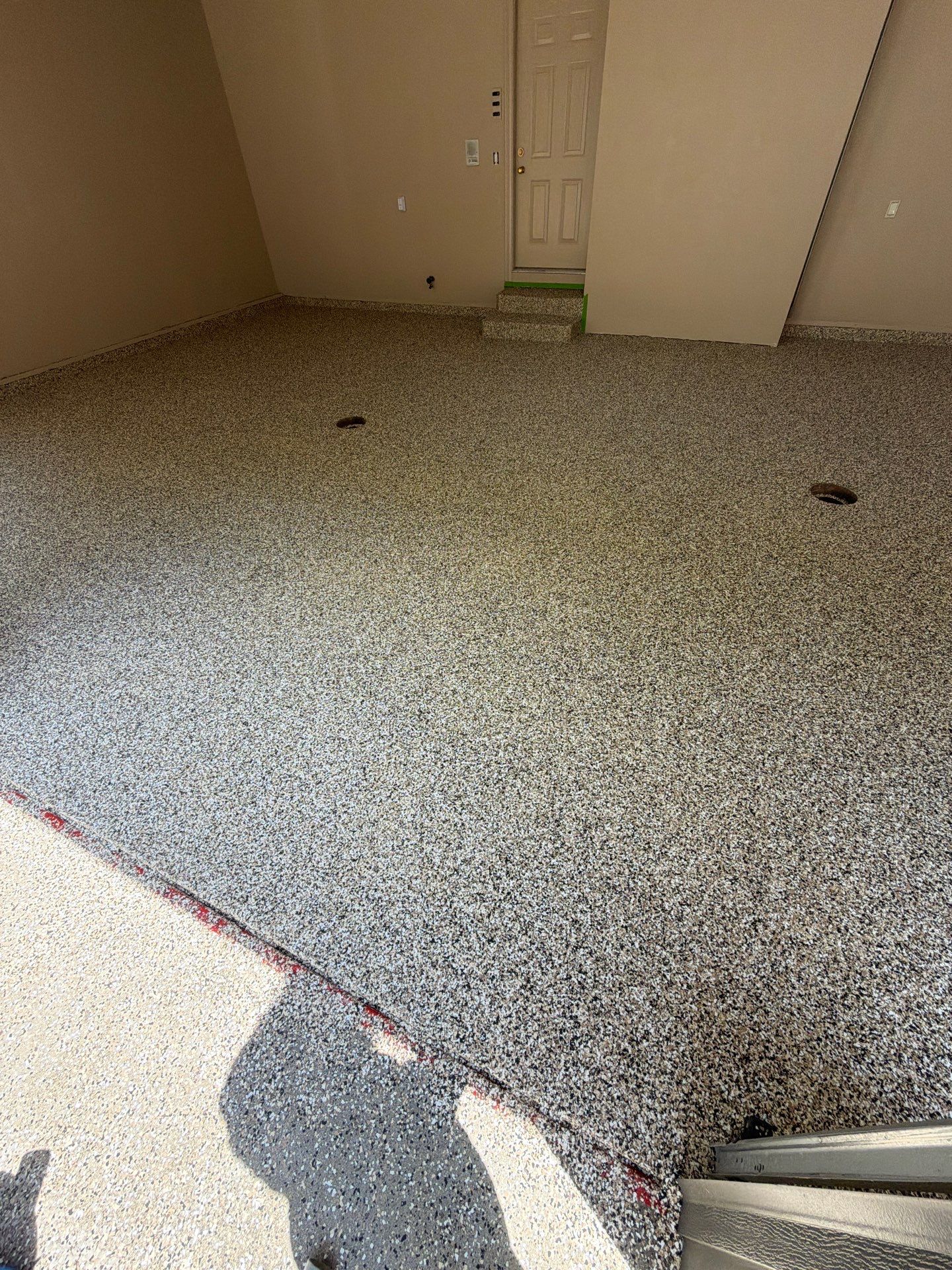 Multi-Colored Epoxy Flake Garage Floor Coating in Norton Shores by Gordon Painting