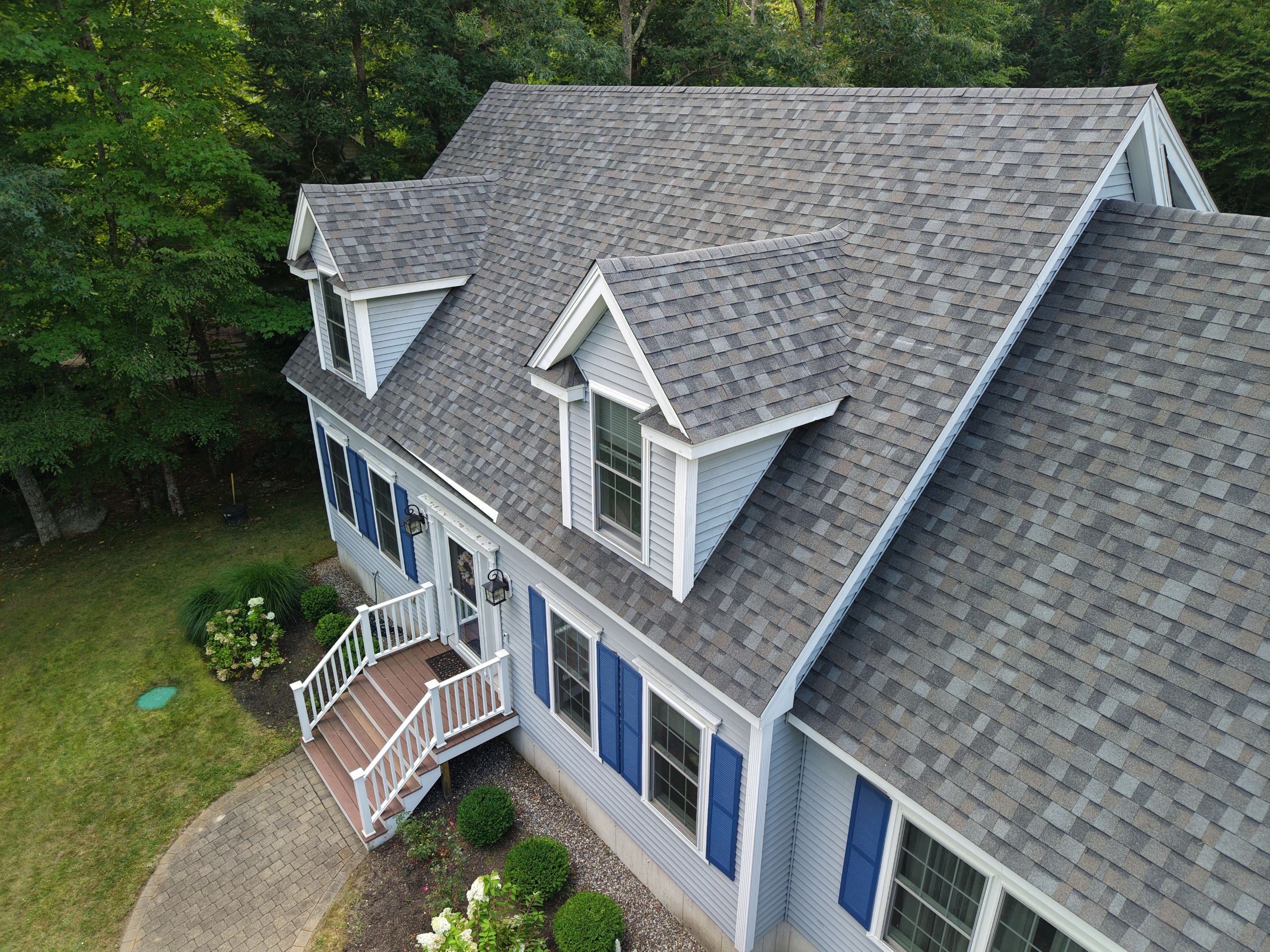Cape Roof Replacement in Exeter, NH | Owens Corning Williamsburg Gray by Compass exteriors