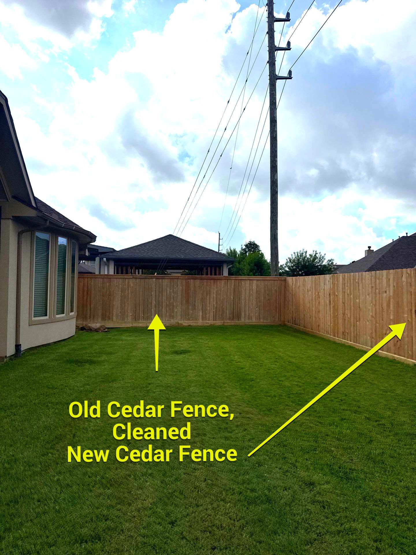 Fence Staining by Cypress Curb Appeal Services