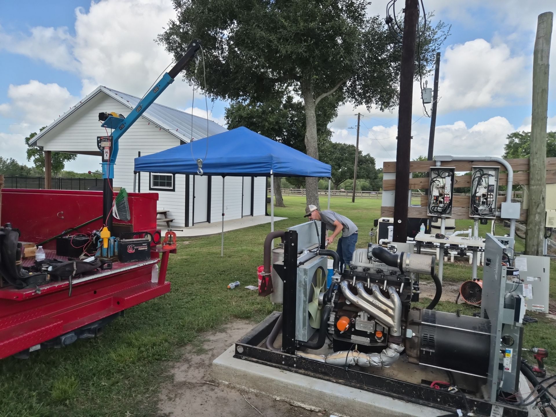 Generac Liquid-Cooled Generator Engine & Radiator Replacement in Brookshire, Texas by GenTex Elite Services