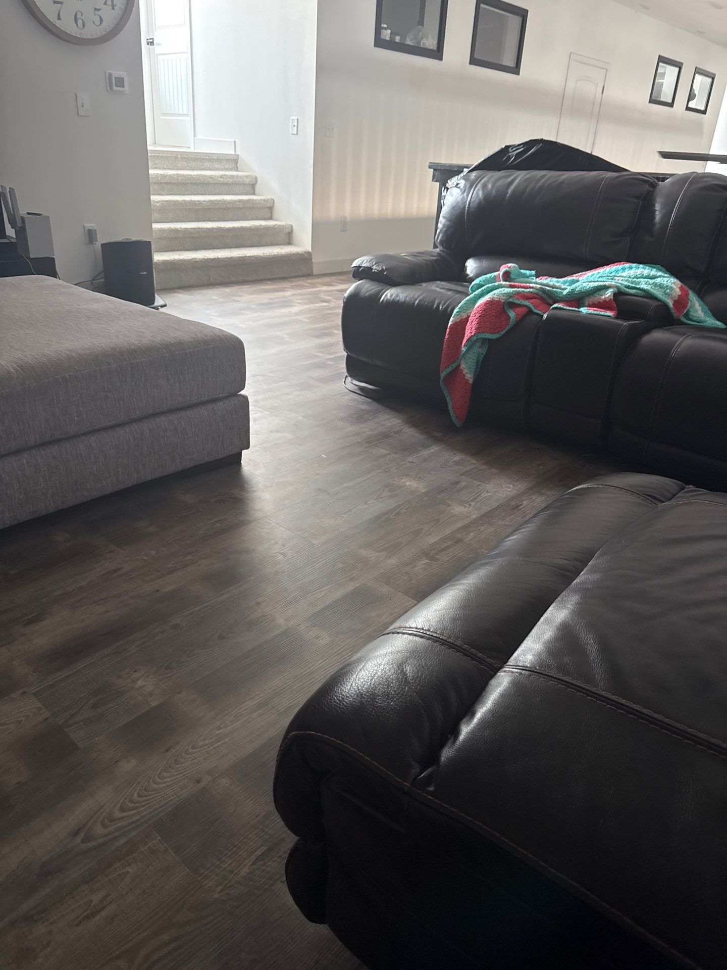 Living Room Interior Remodel with Wood-Look Plank Flooring in Scottsbluff by CompanyCam Sales Demo