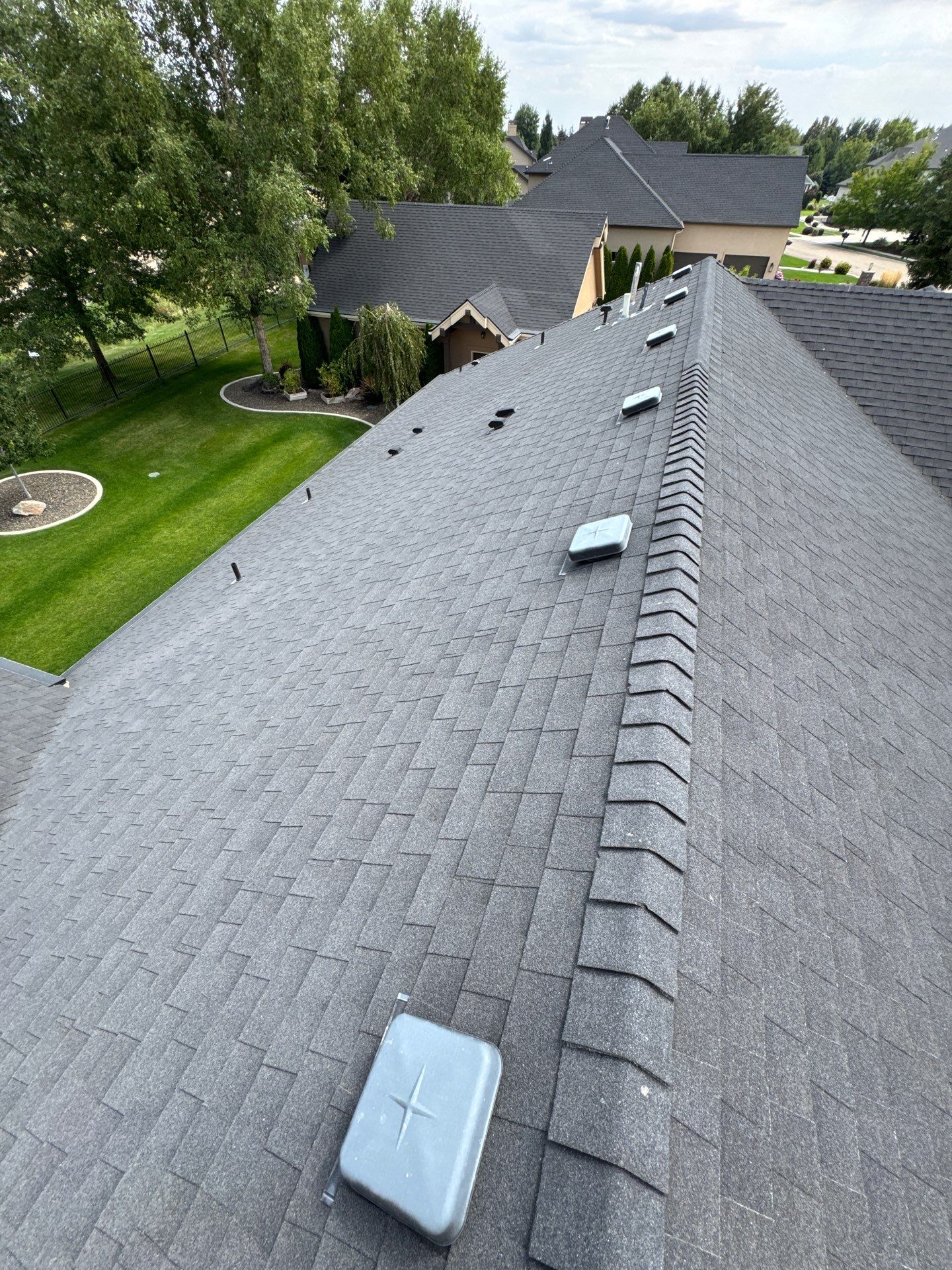 Middleton Residential Roof Replacement with Dark Grey Architectural Shingles by Olive Roofing