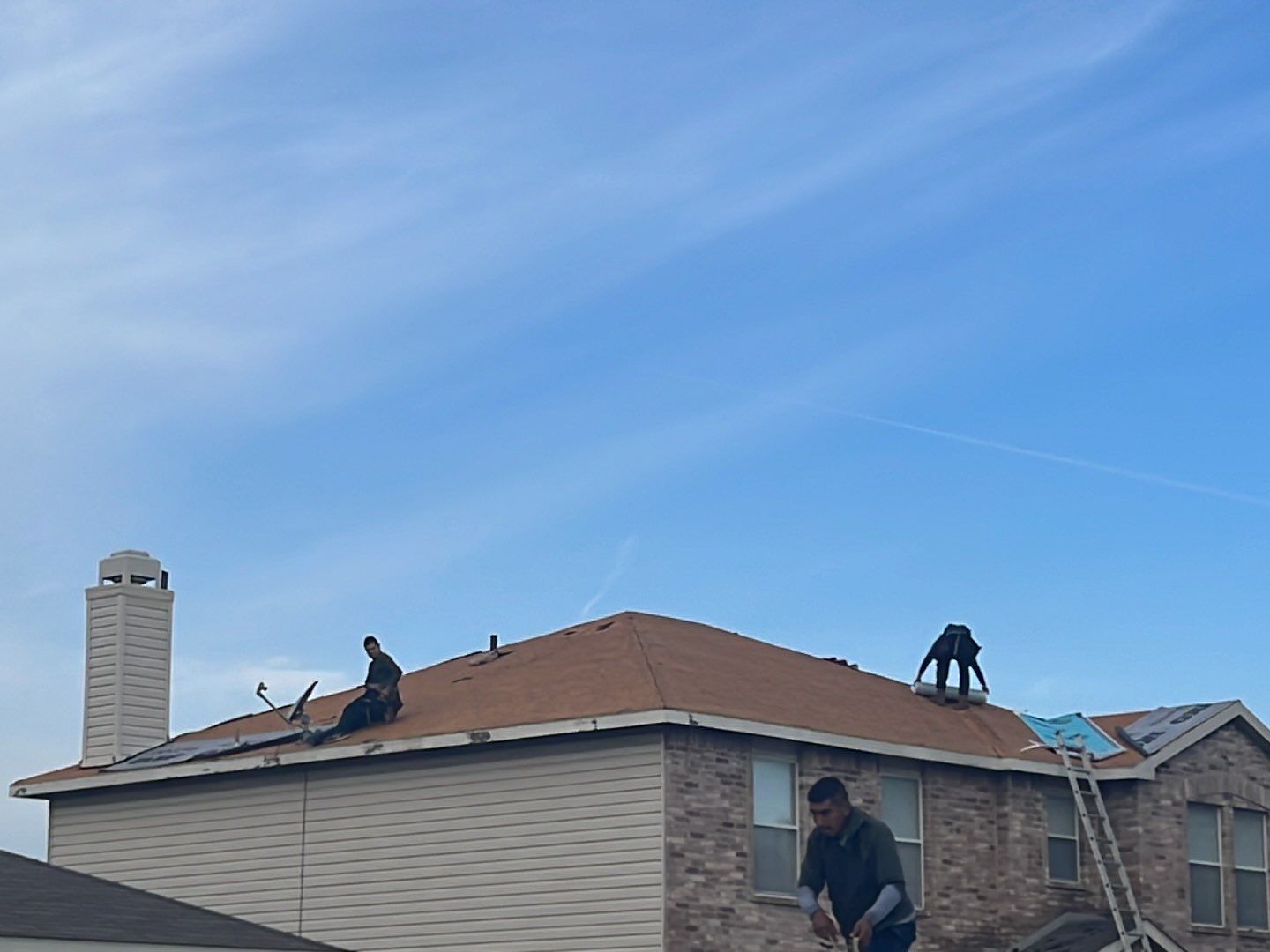 Full Roof Replacement, Chimney Rebuild and Interior Damage Replacement by First United Roofing & Construction