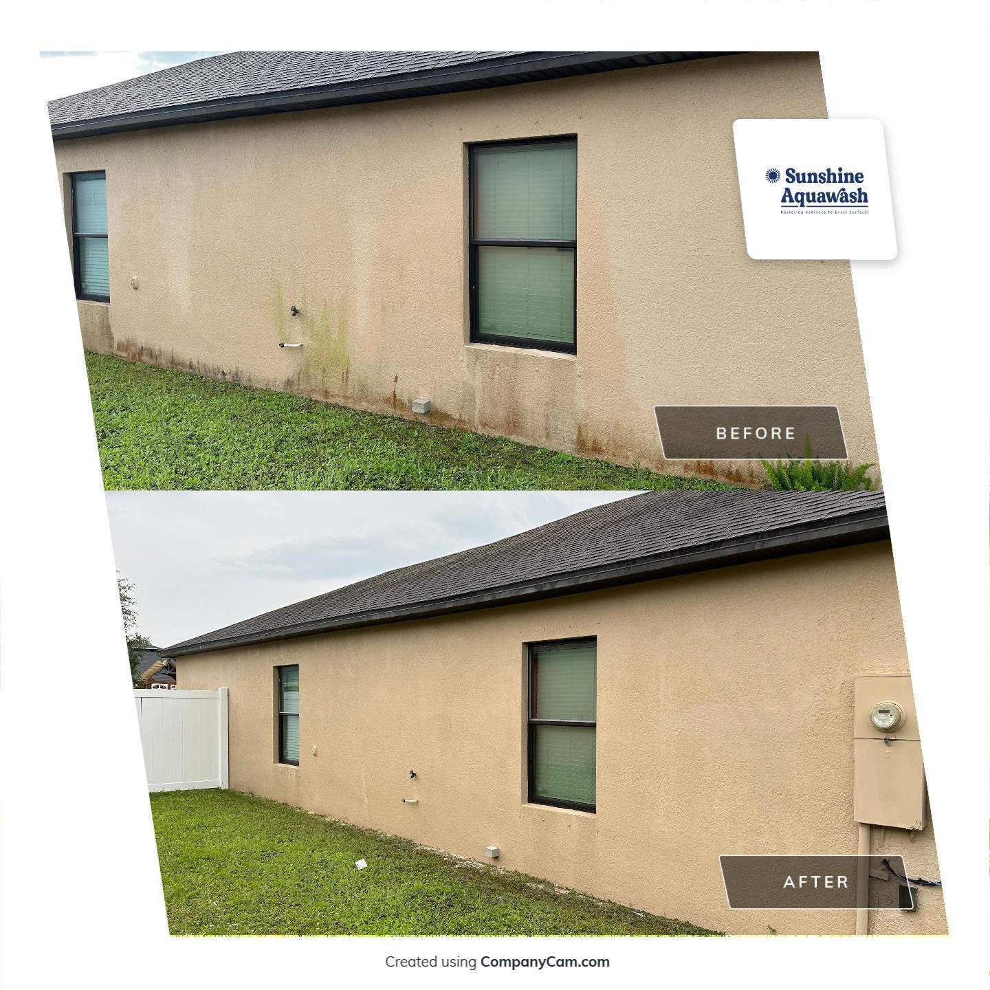House Wash & Driveway Cleaning in Palmetto Estates Community, Palmetto, FL by Sunshine AquaWash