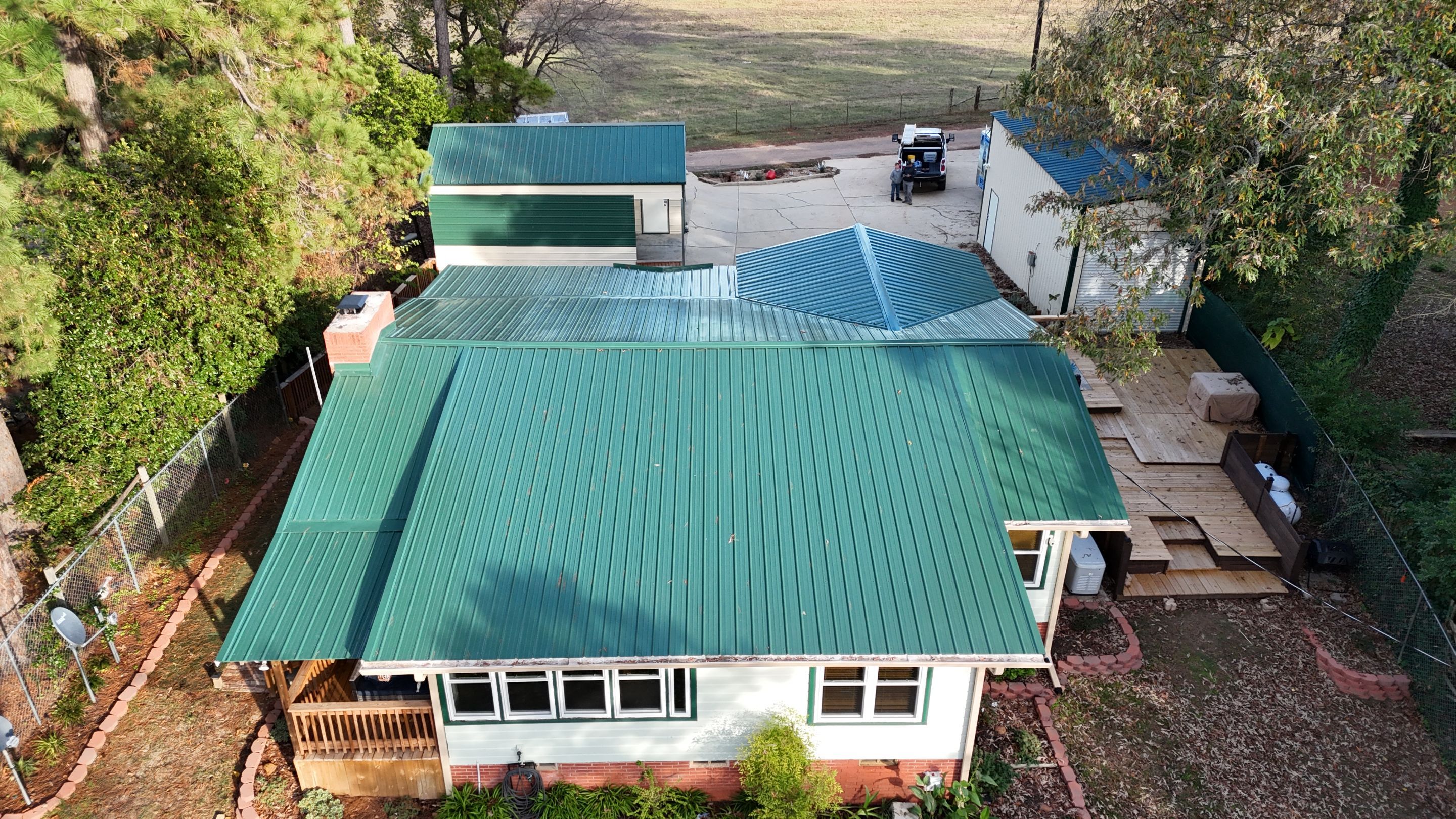 Residential Metal Roof Replacement using 26 Gauge Colored Panels by Hostetler Roofing