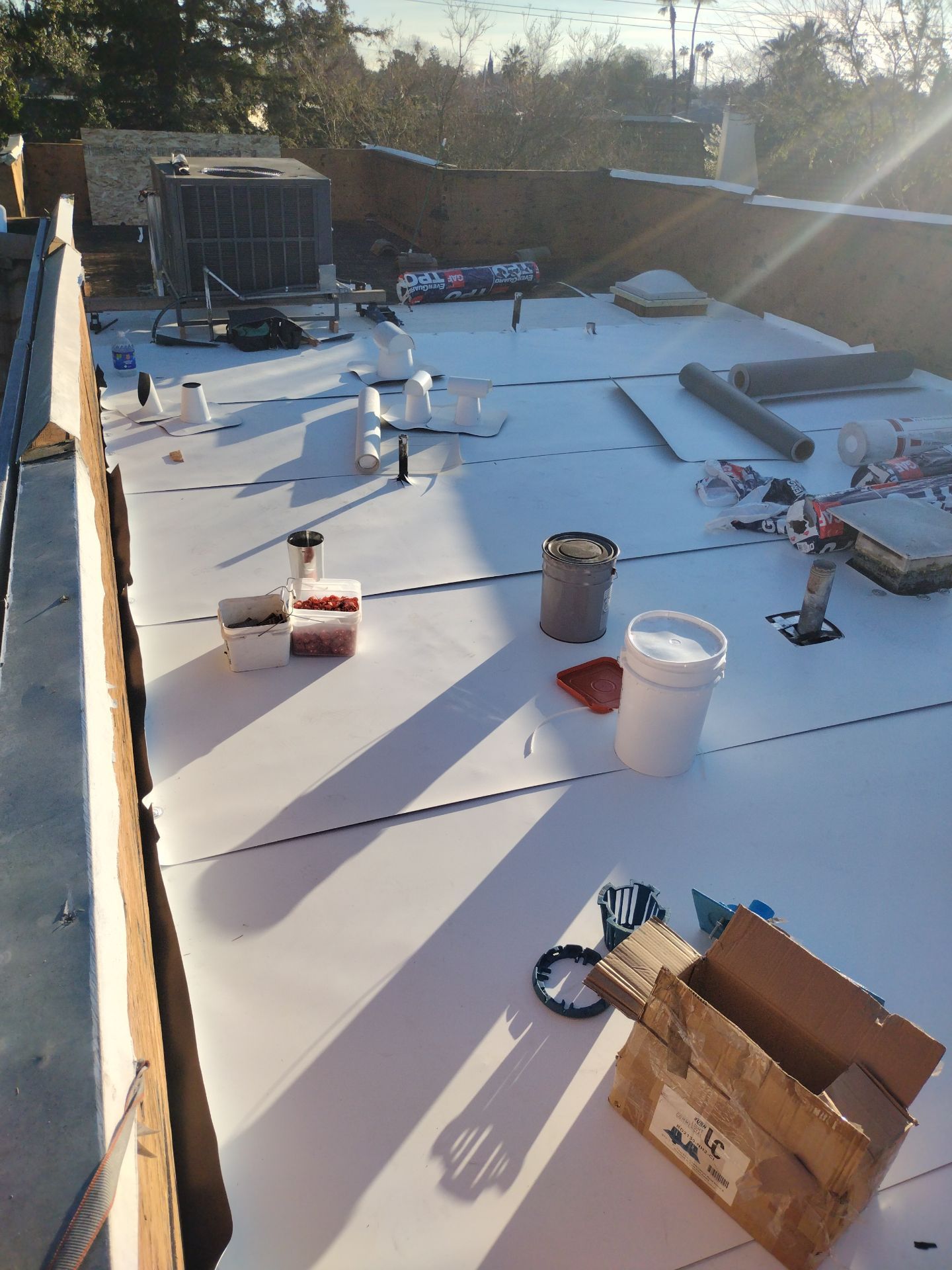 Residential TPO Flat Roofing - Fresno CA by Grandmark Service Company