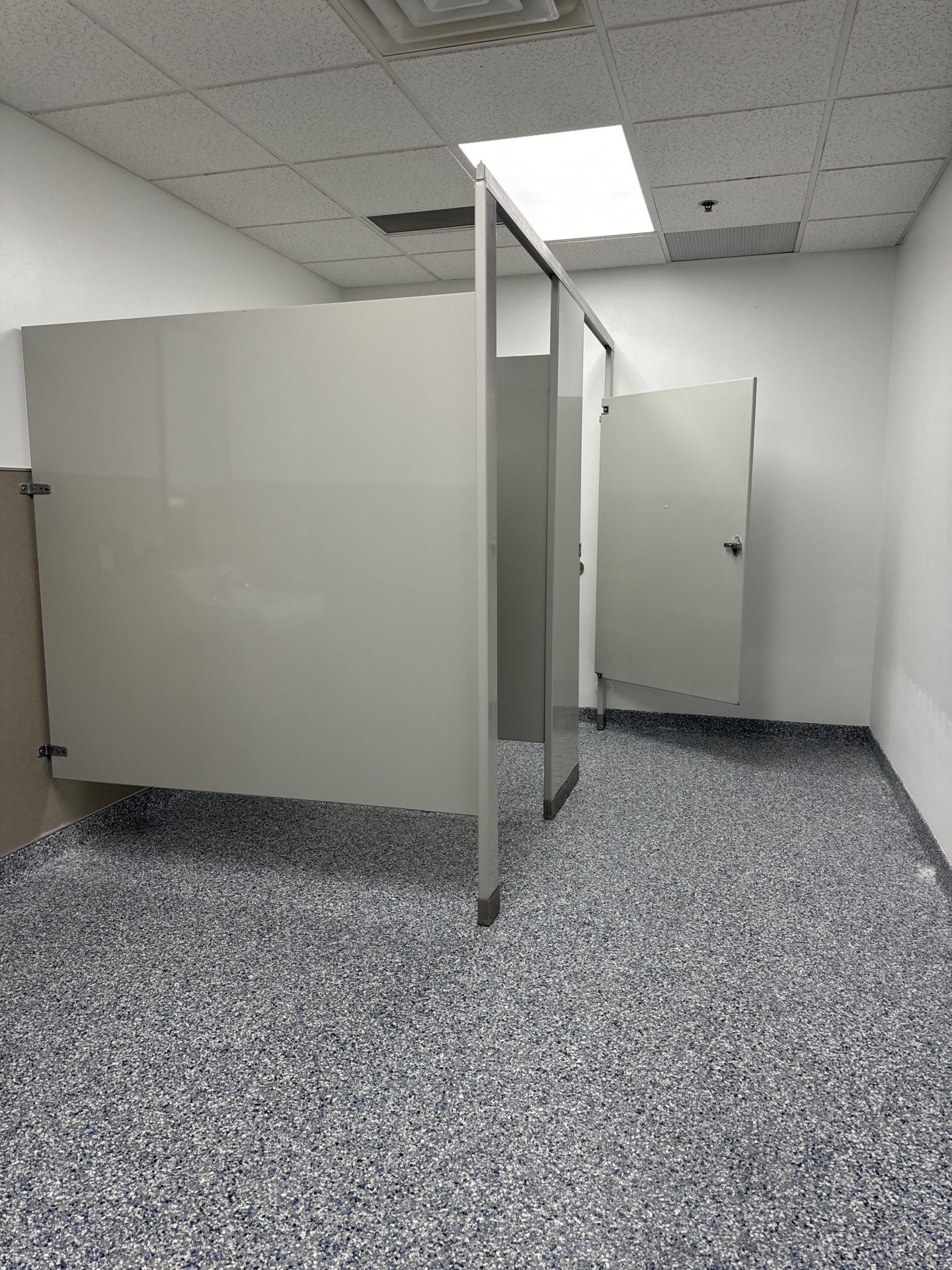 Epoxy Floor in Shop Bathroom by Gordon Painting