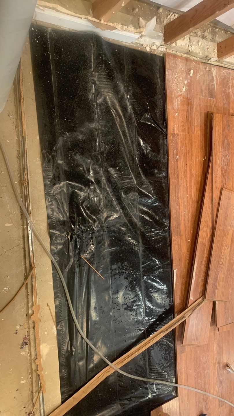 Overhead Drain Pipe Leak in Basement by Chicagoland Water Medics