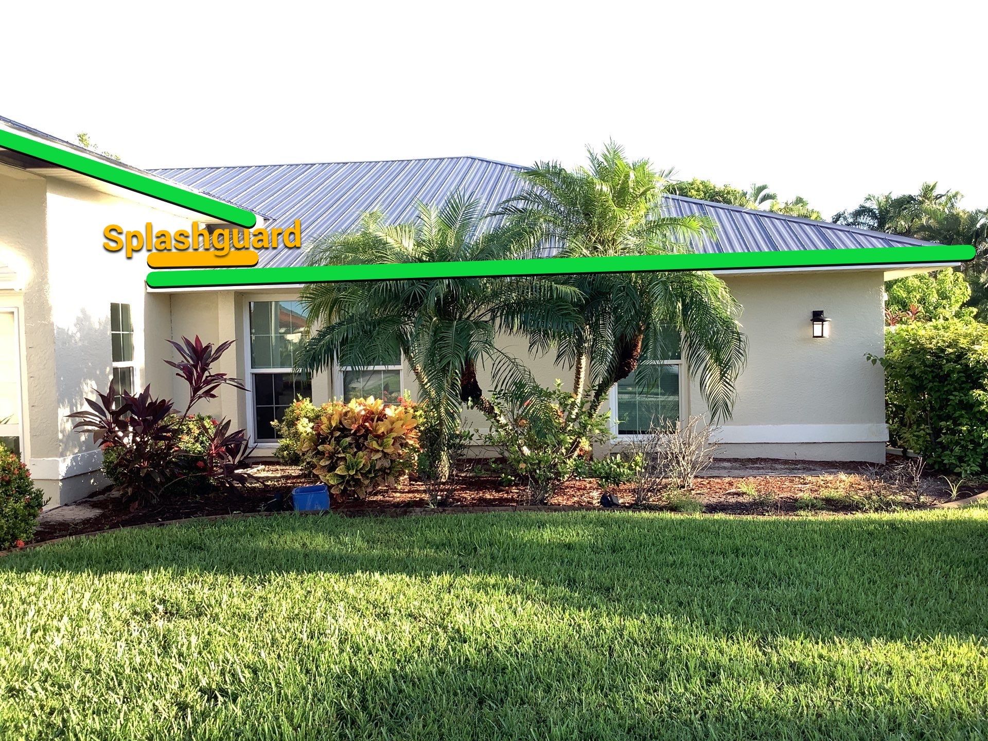 Downspout Installation using 3X4 Elbow Downspout in Cape Coral by Gutter Professors
