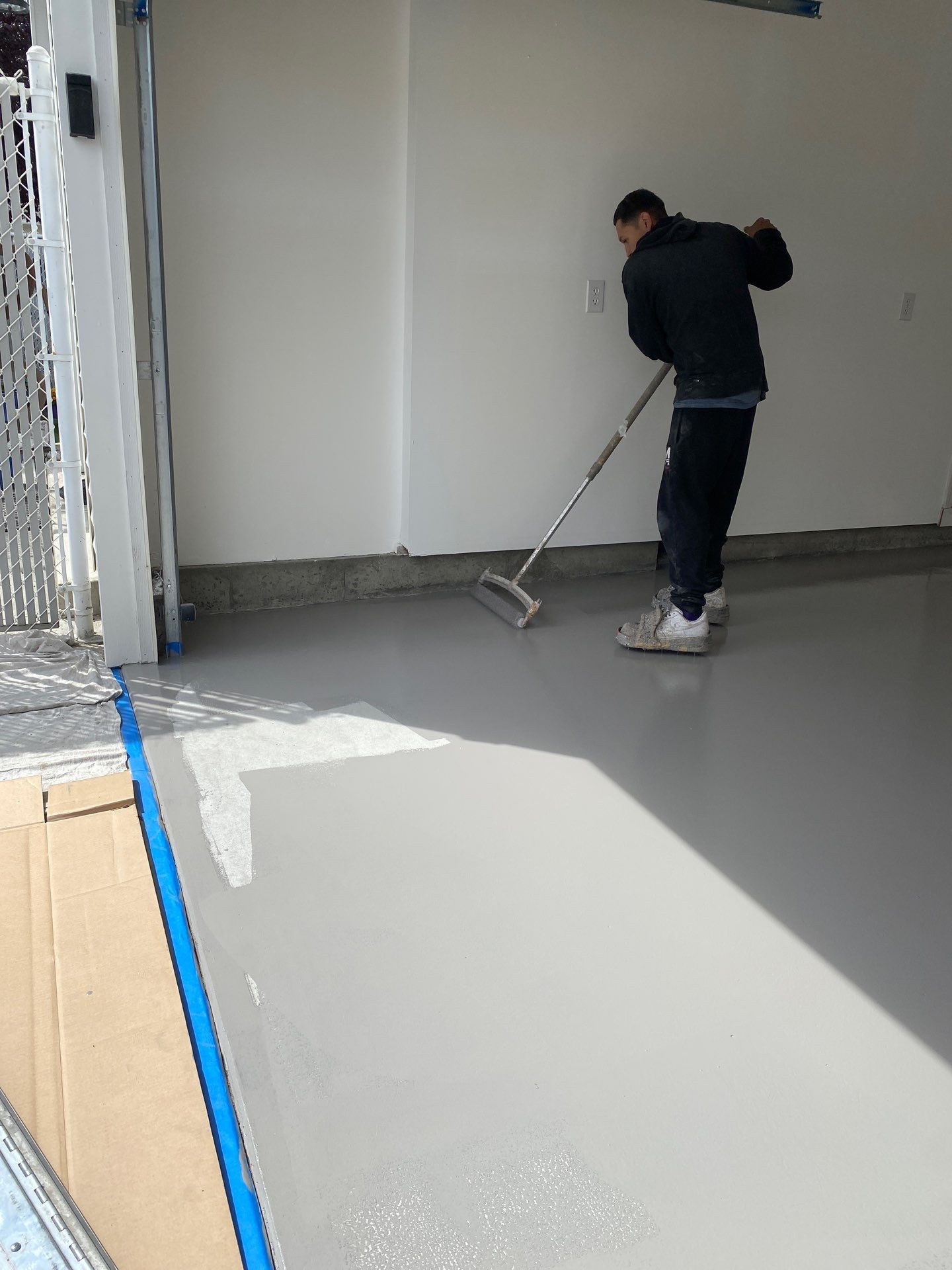 Garage Transformation using Claystone Hybrid by Croc Coatings, LLC