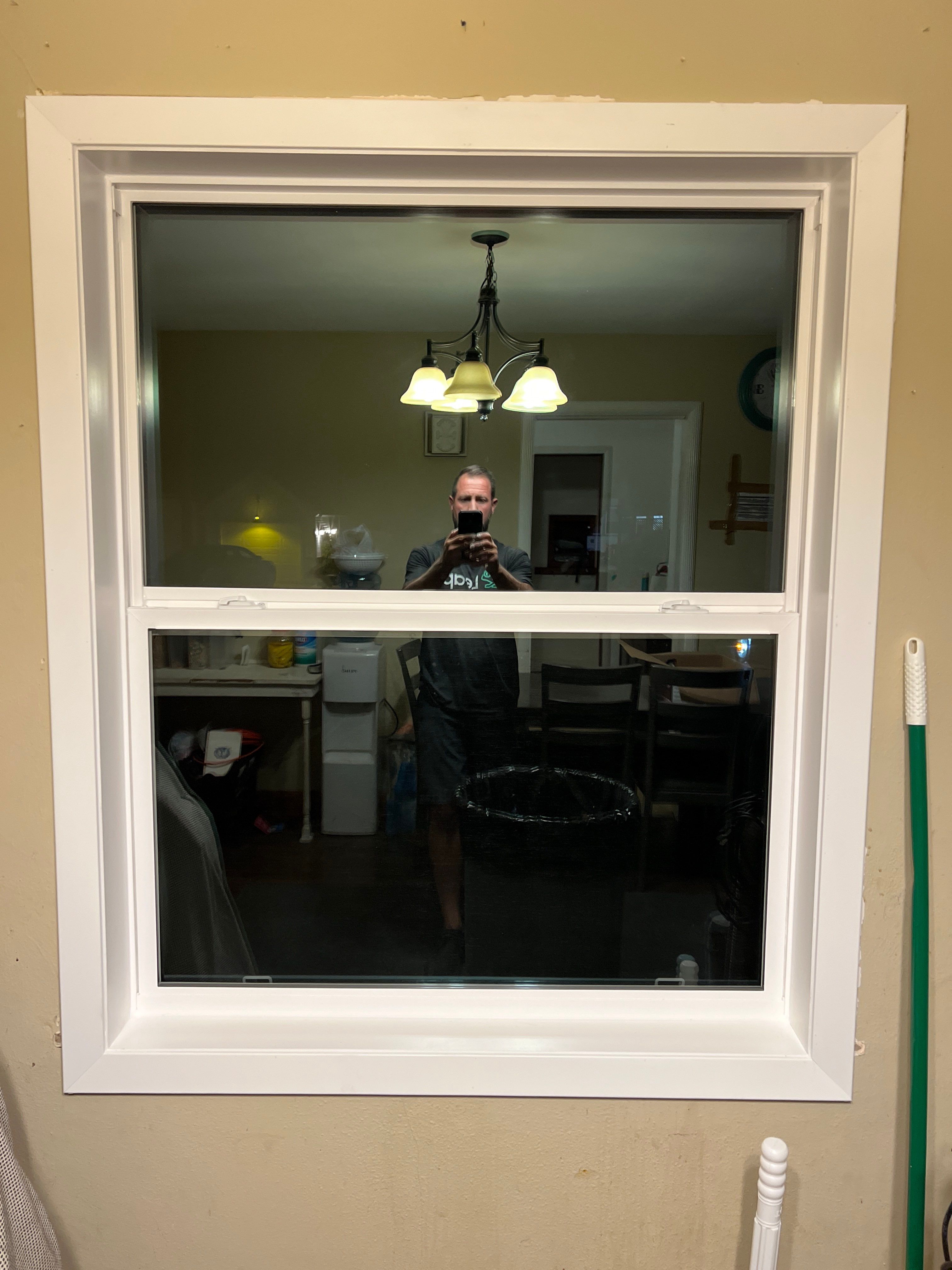 Pella Window installation using Pella 250 series vinyl window by United Windows and Siding LLC