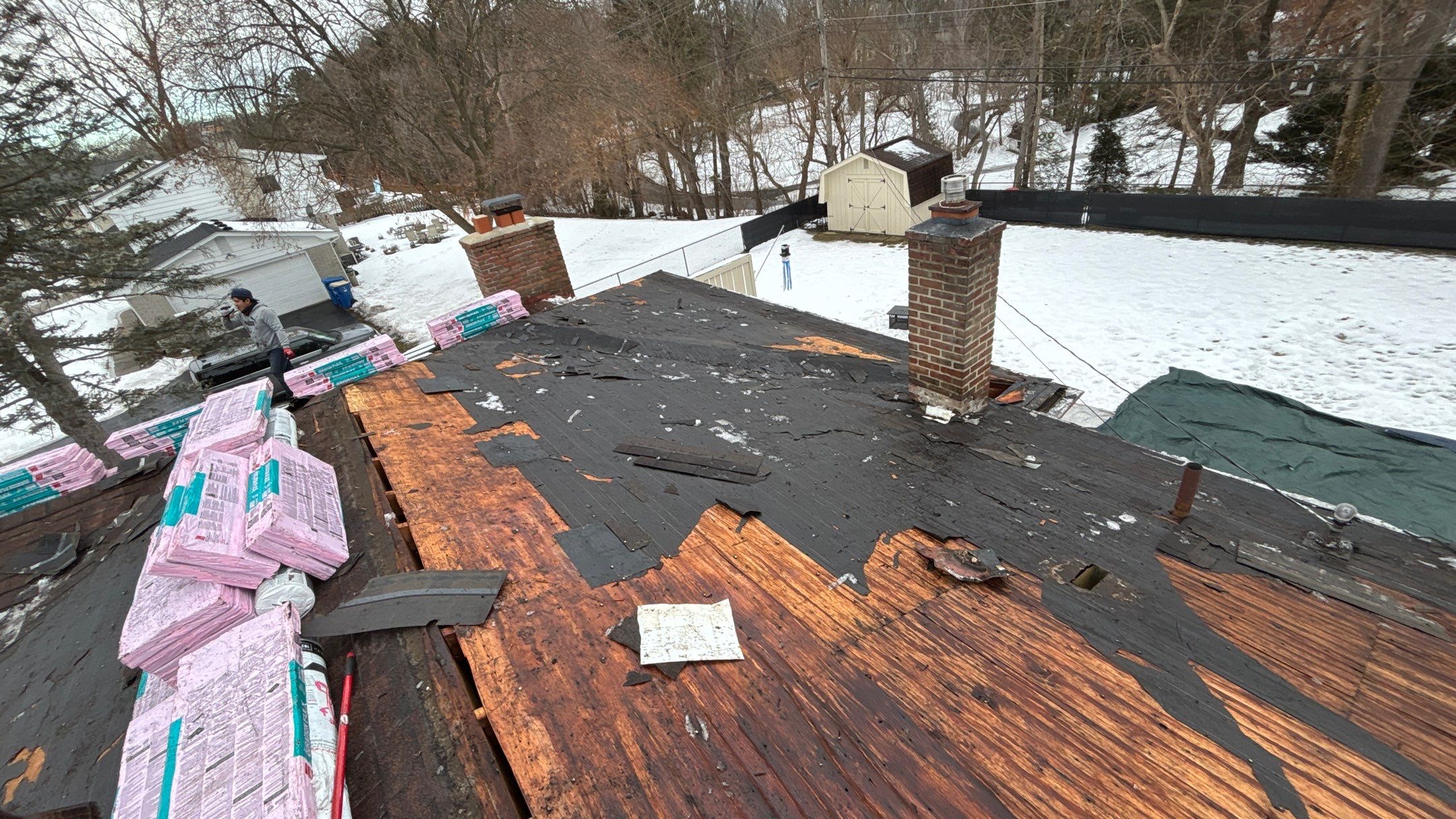 Roof Replacement using Owens Corning Brown Wood by 180 Contractors