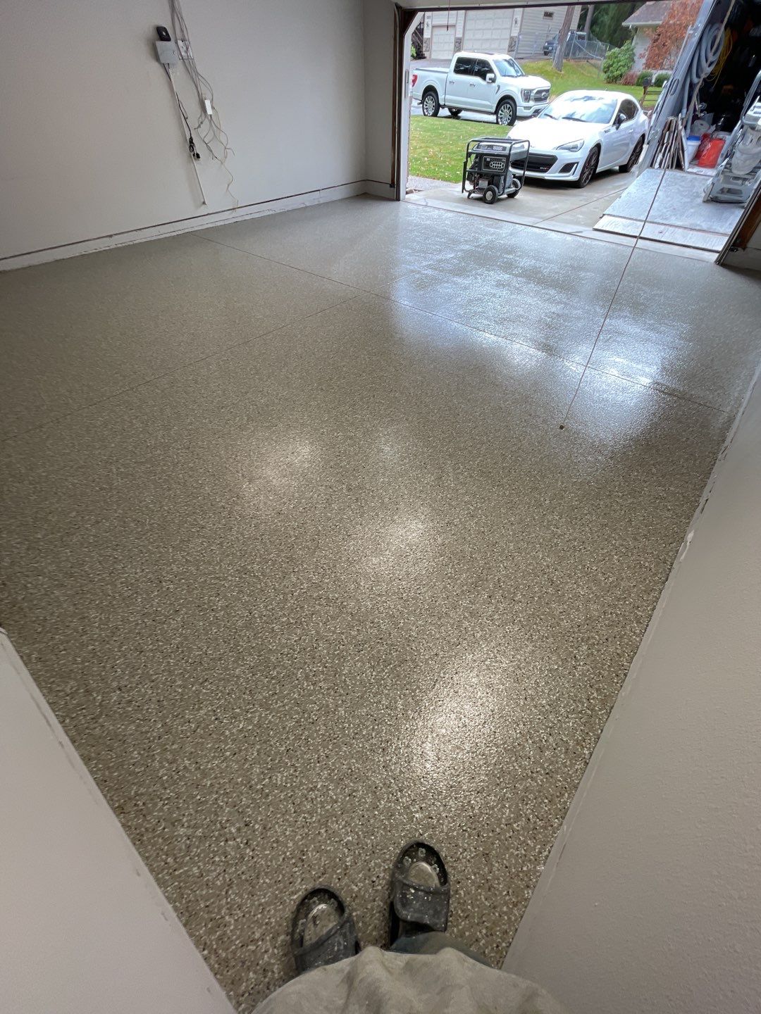 Garage Transformation Using Pebble Beach and Penntek Evolution System by Croc Coatings, LLC