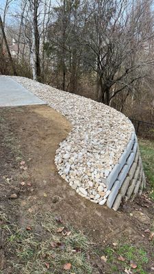 Above Wall Decorative Rock Bed