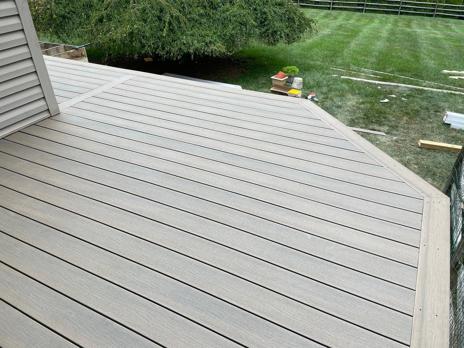 Deck Resurface using Deckorators Vista decking - color Dunnewood by deck guardian