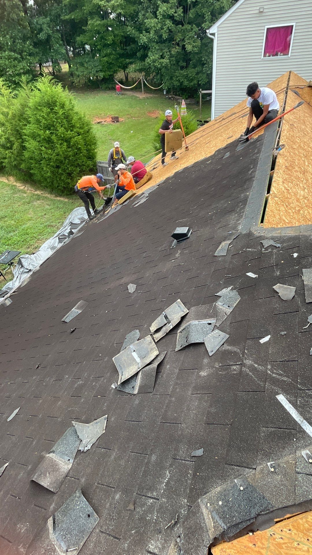 Roof and gutter replacement by wind damage by Just Brilliant Restoration JBR