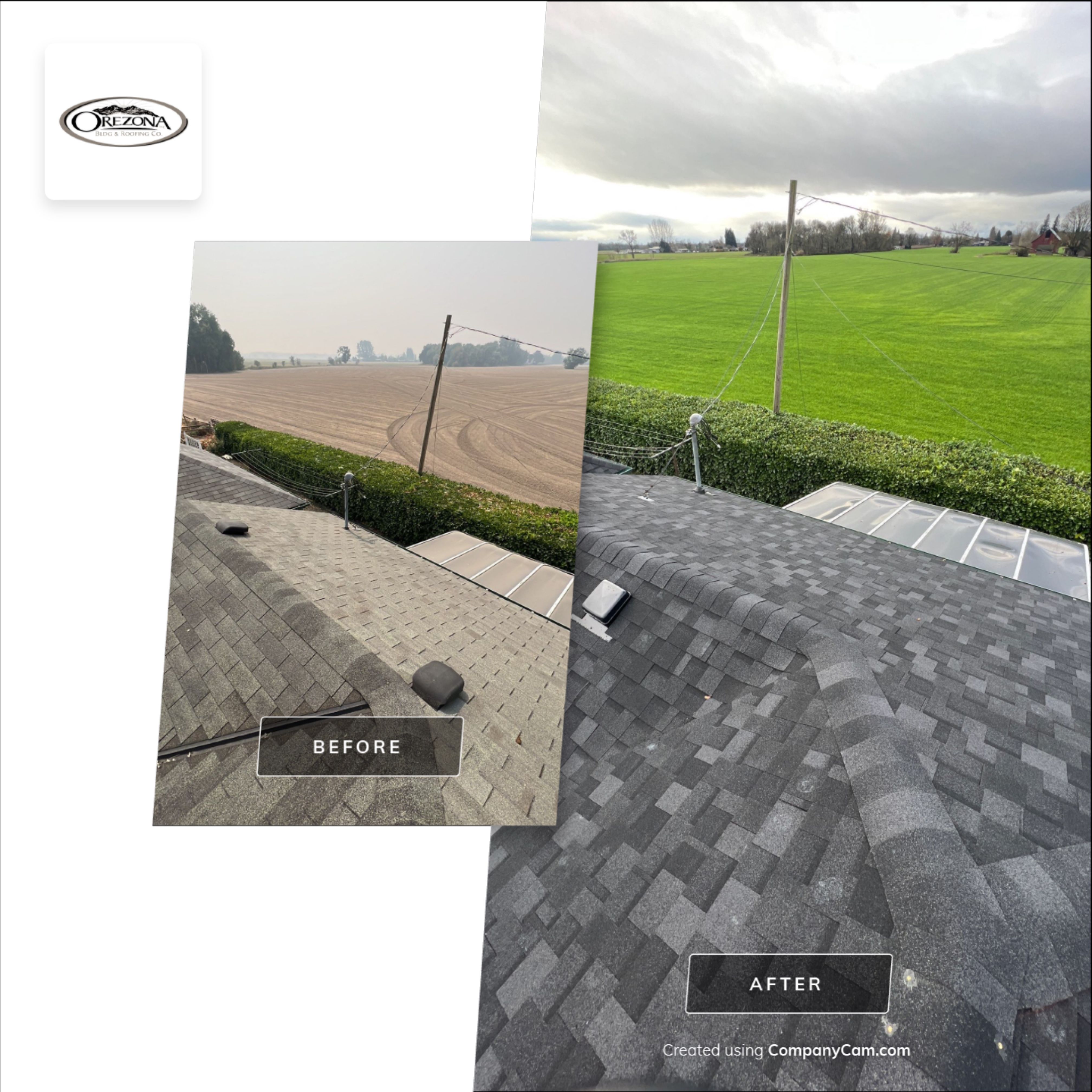 Residential Roofing Installation using IKO Dynasty (Color: Granite Black) by Orezona Building & Roofing Company, Inc.