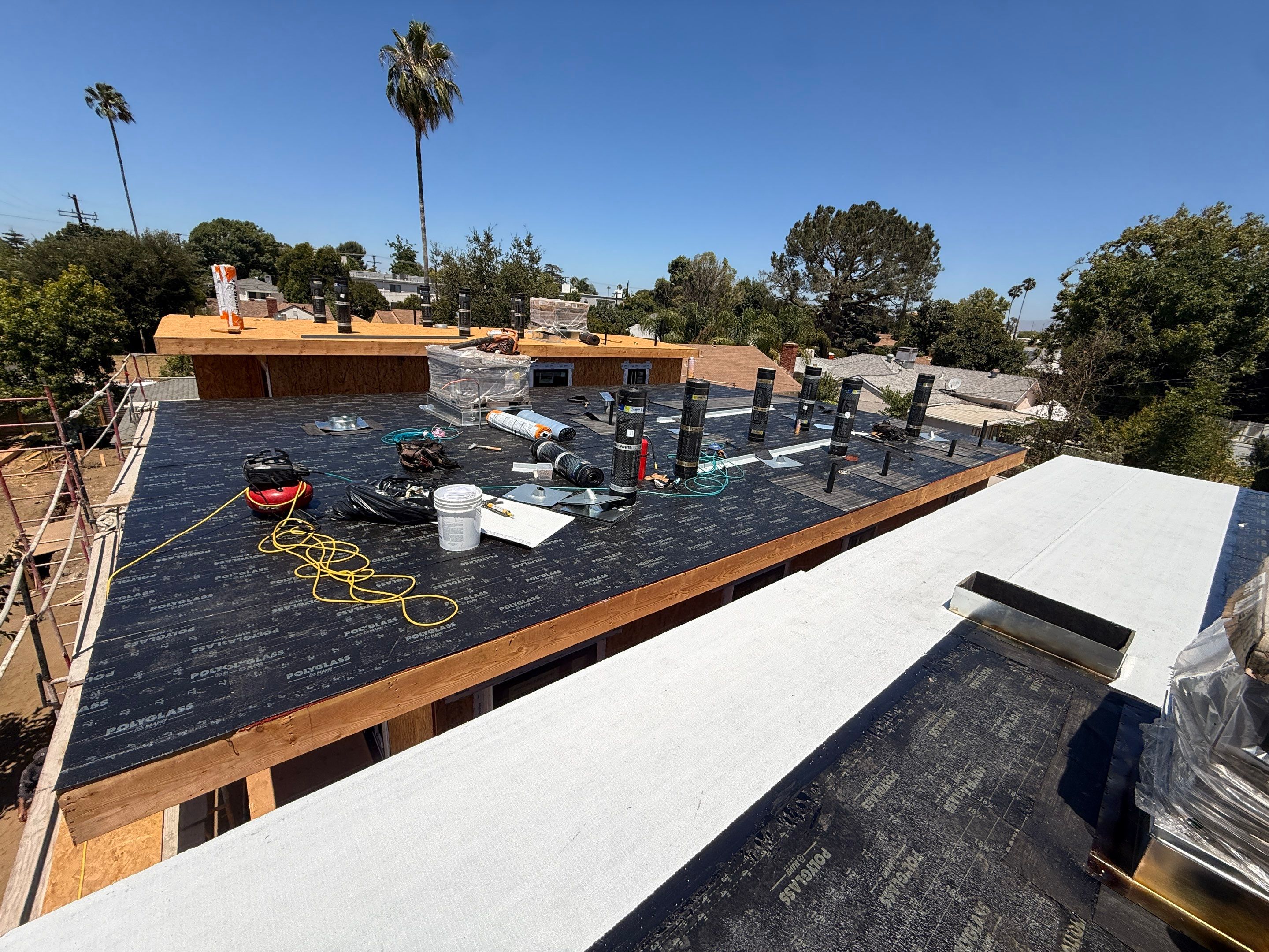 New Multi-Unit Residential Framing and Flat Roof Installation in Van Nuys by Hull Brothers Roofing