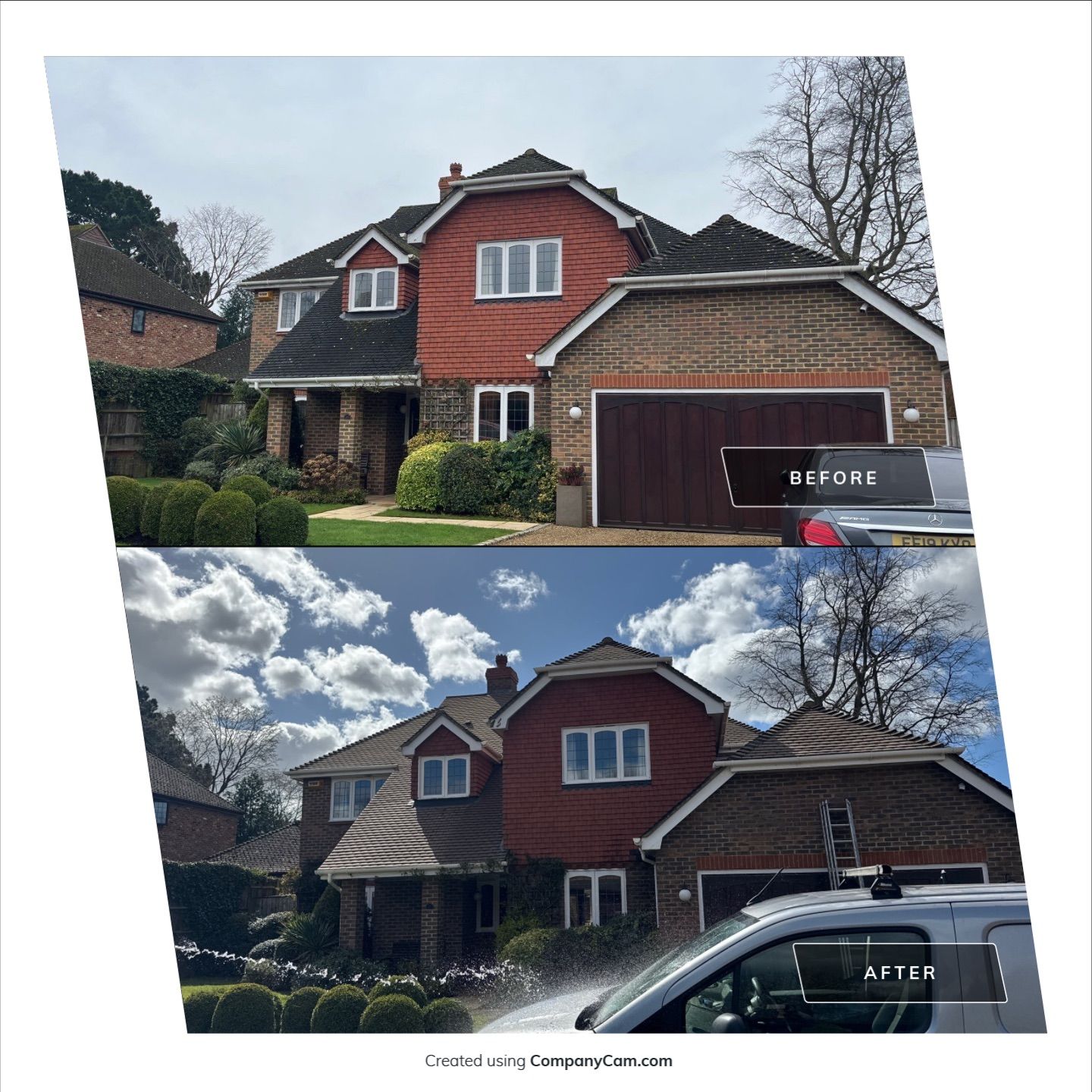Roof Clean - Moss Removal - Gutter Clean using Honda 15lpm Low Pressure Washing Machine by Ges Exterior Cleaning ltd
