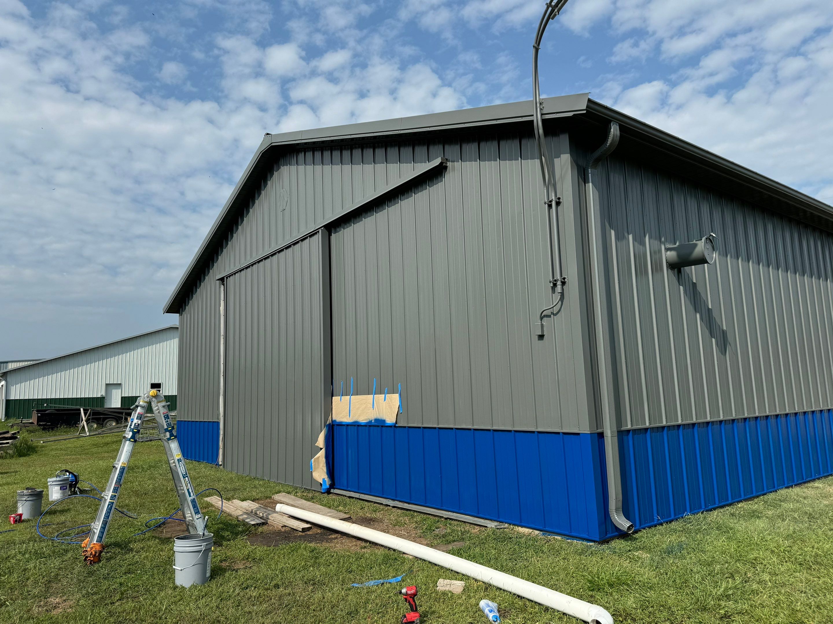 Metal Shop Painting – Sherwin-Williams Industrial Pro Project in West Point by Crows Roofing LLC