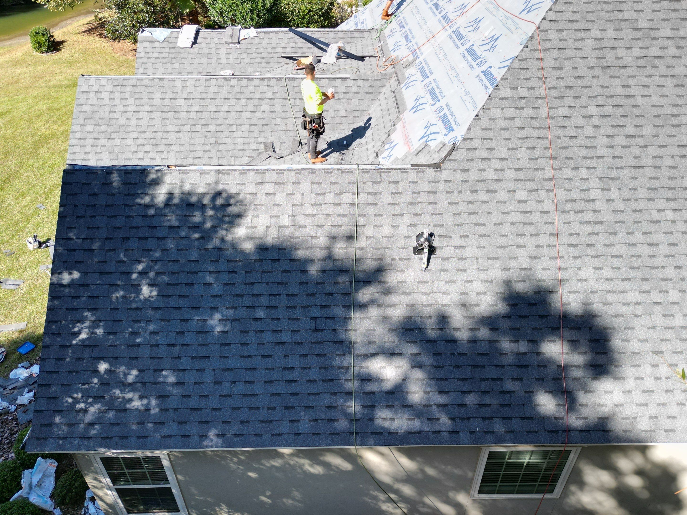 Residential Roofing Installation using Atlas Pinnacle Pristine Pewter by Talya Roofing