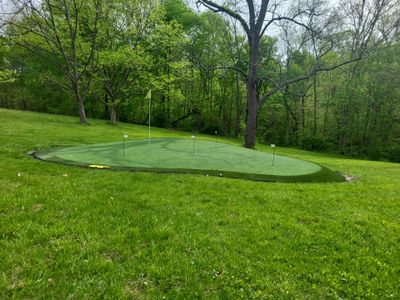 Residential Synthetic Turf Putting Green Installation in Burlington, KY
