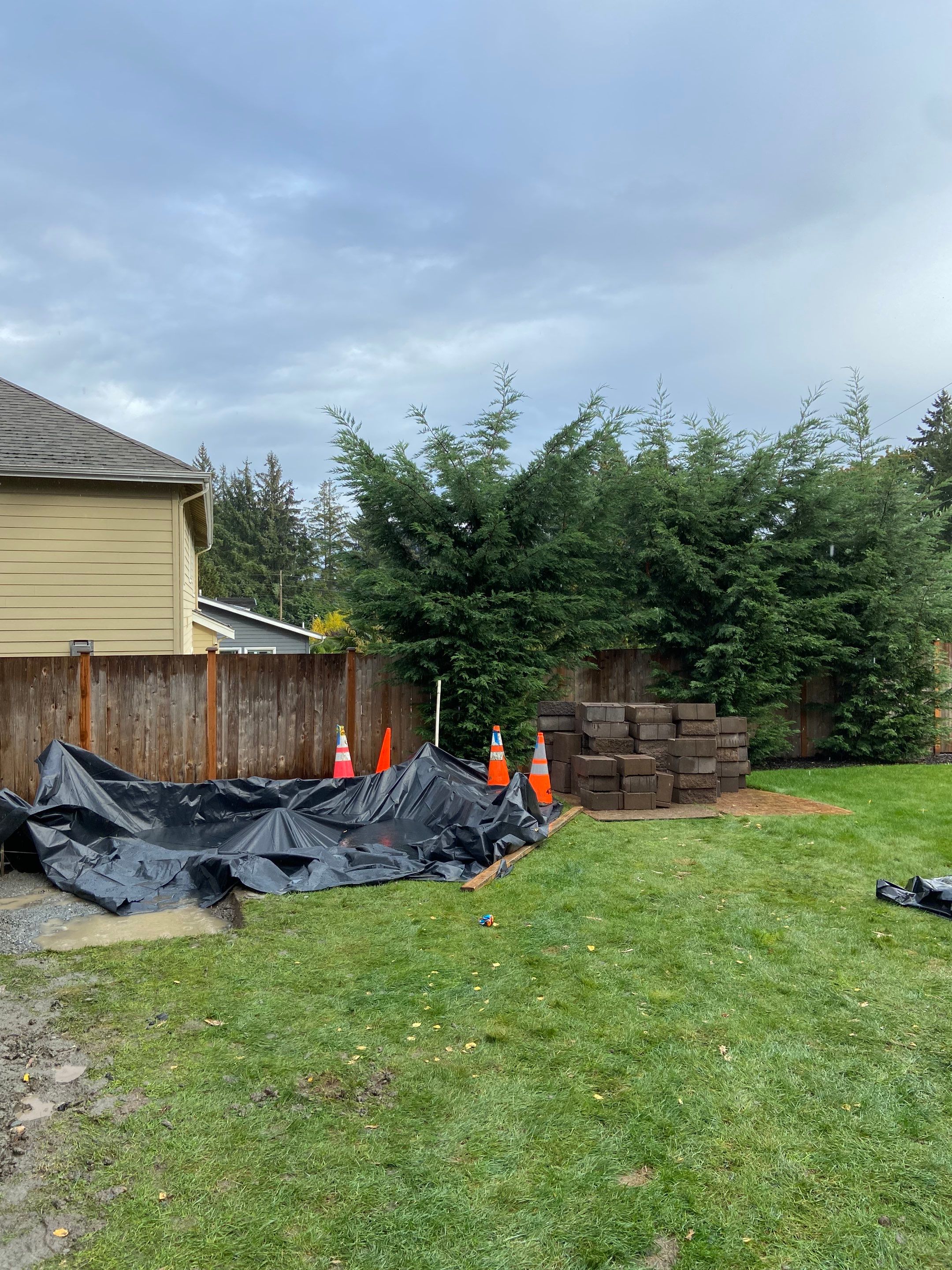 Hardscaping Back Patio Landscape Project  by Jireh Asphalt & Concrete Inc 