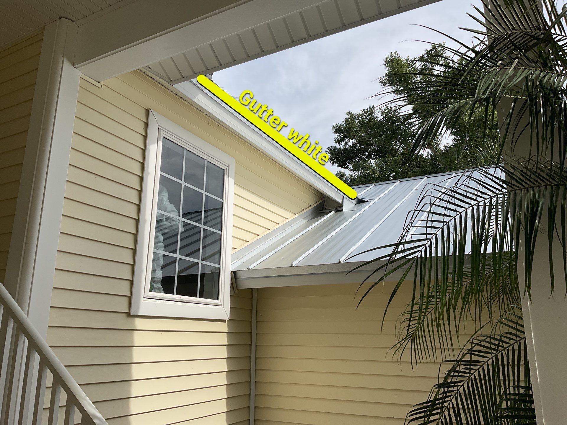 White K-Style Gutters for Beach Homes in Sanibel FL by Gutter Professors
