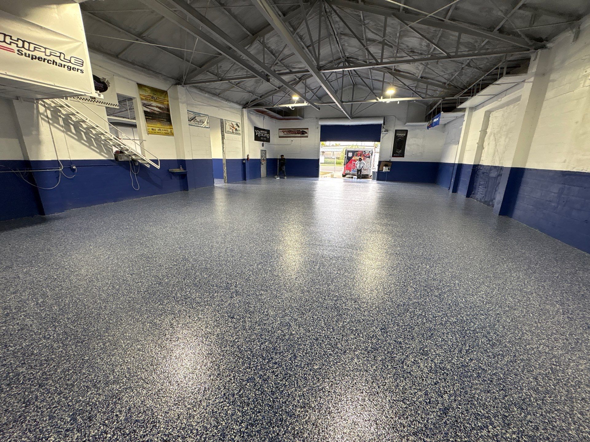 Commercial Floor Upgrade – Orbit Flake System Installation by Performance Floors & Coating