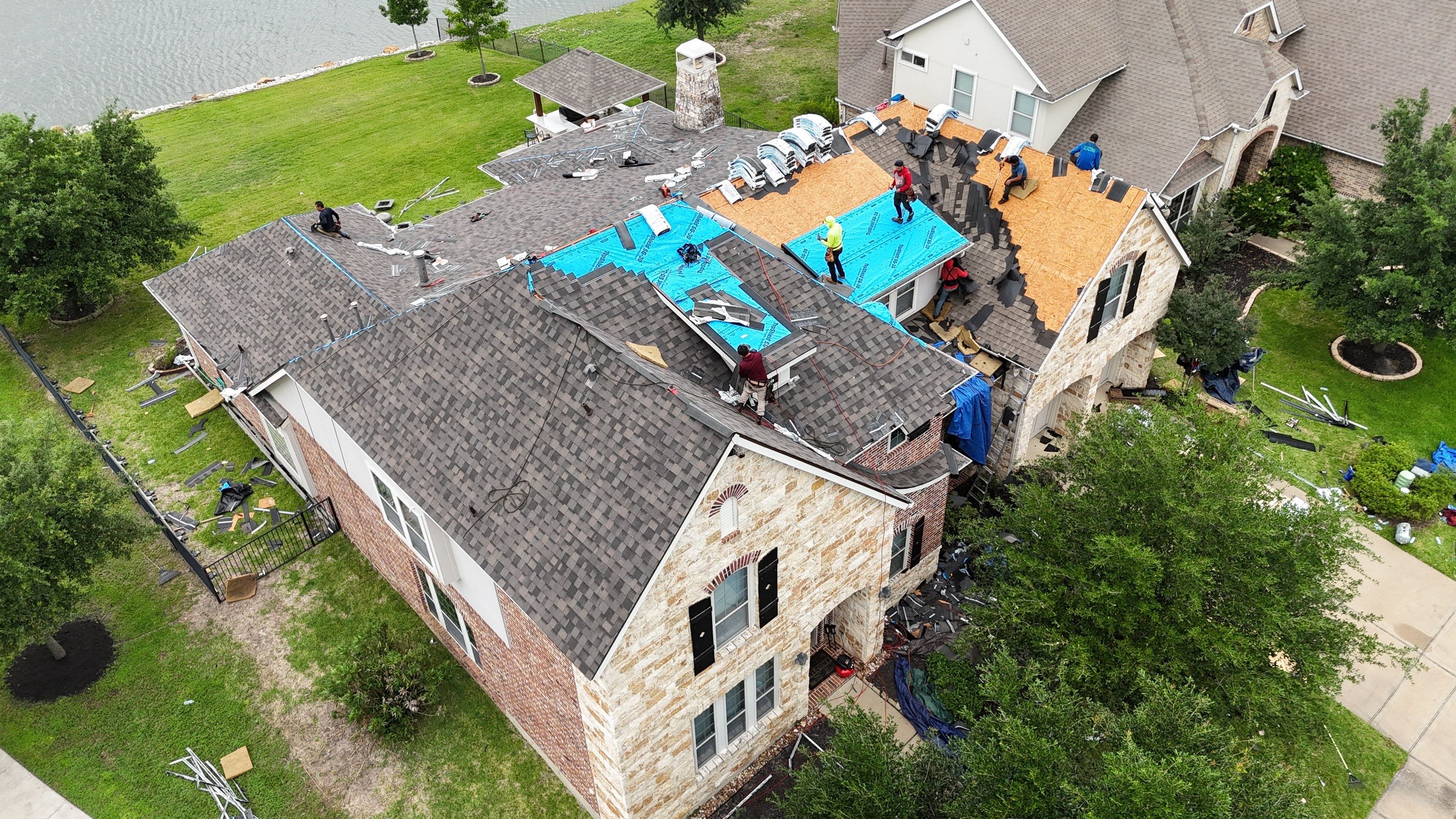 Residential Roofing Installation using IKO Dynasty by Core Four Roofing