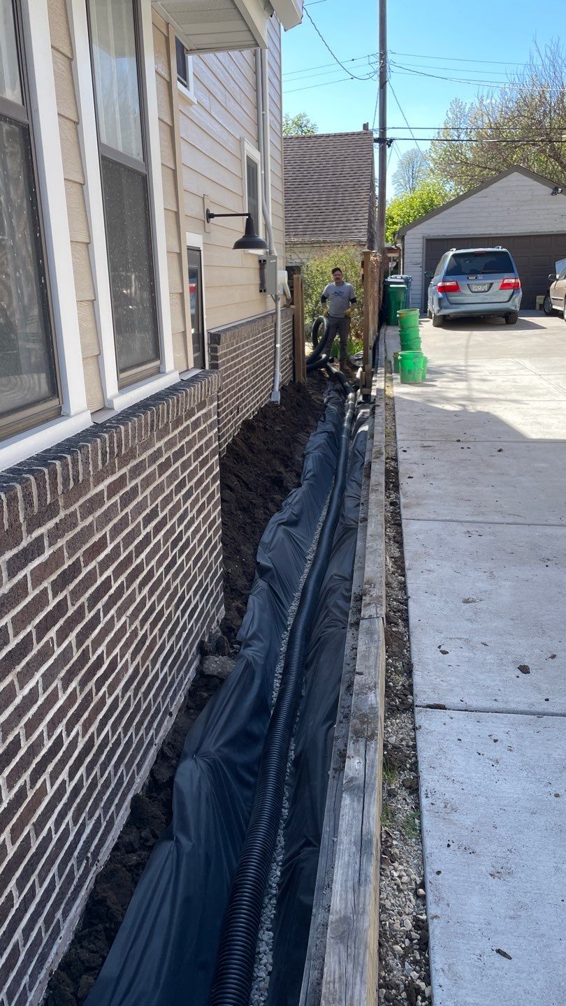 Foundation Drainage Board & French Drain in Southwest Minneapolis by Waterproofing Northeast
