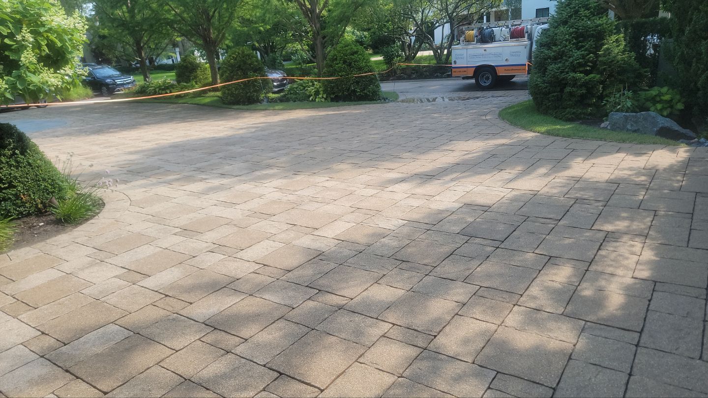 Brick paver clean, sand and seal.  using Surebond SB-1300 by Northern Power Washing LLC.