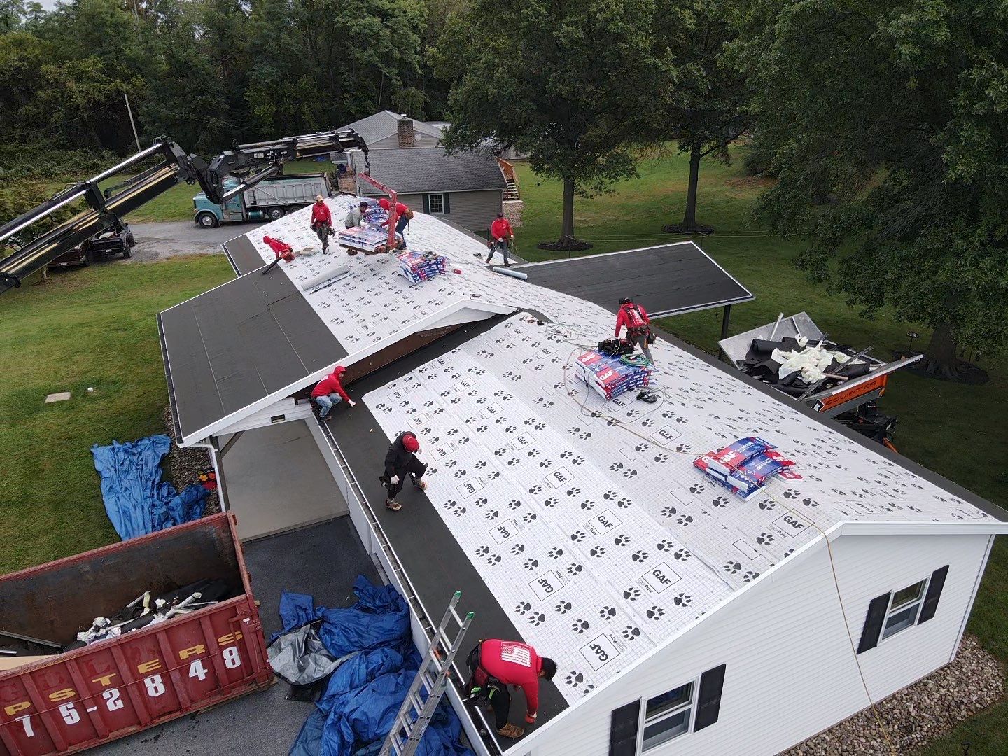 Residential GAF Timberline HDZ Shingle Roof Installation in Walnut Bottom by Teflon Roofing