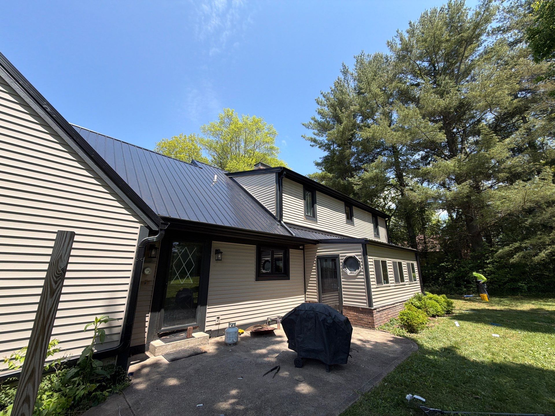 Classic Rib Metal Roofing - Shiny Black by Hoel Roofing & Remodeling